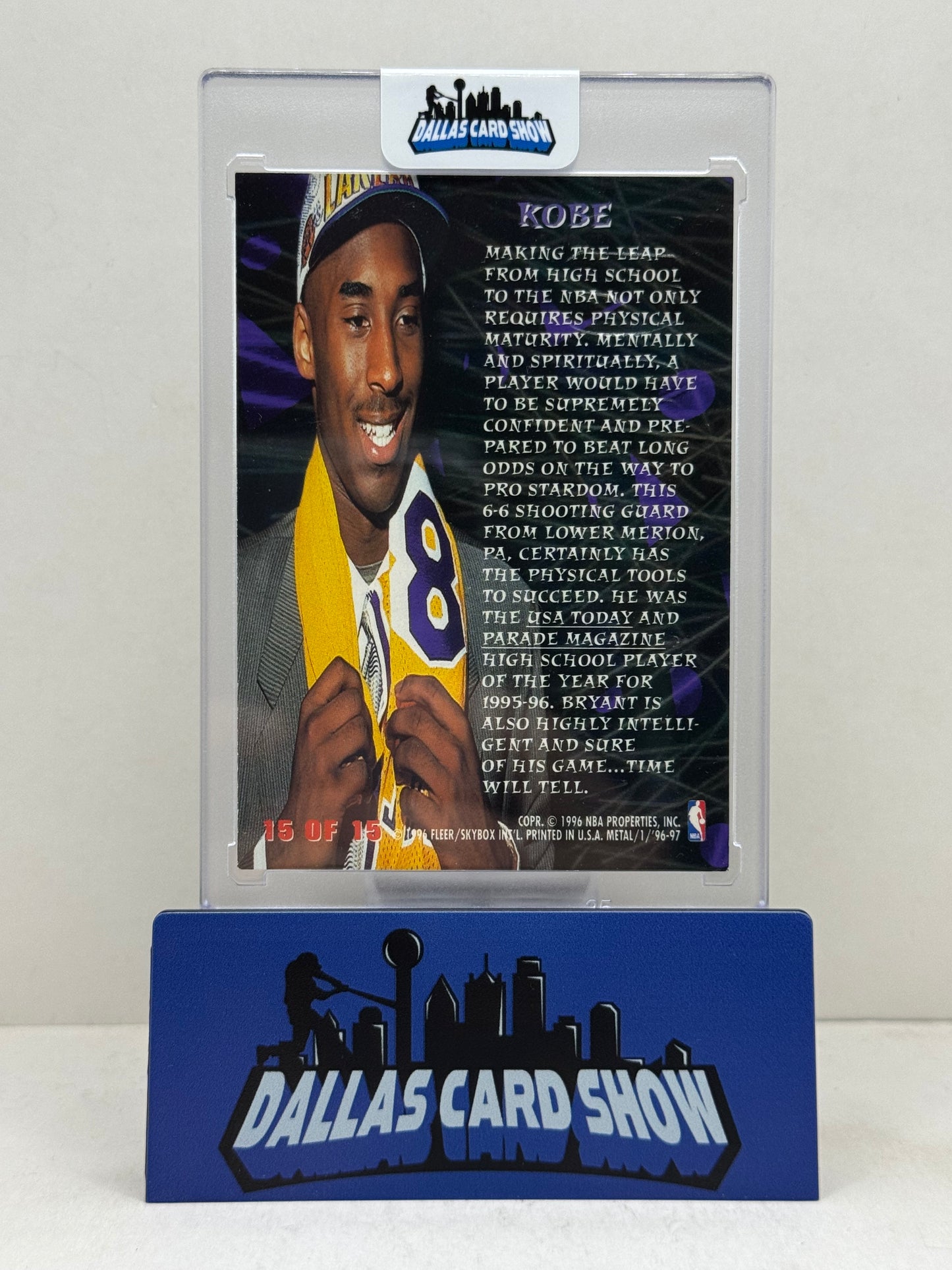 1996-97 Fleer Metal #15 Kobe Bryant Metal Edge Rookie RC