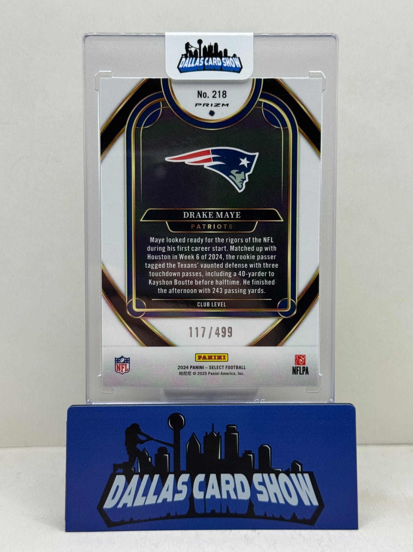 2024 Panini Select #218 Drake Maye Green Flash Rookie RC /499