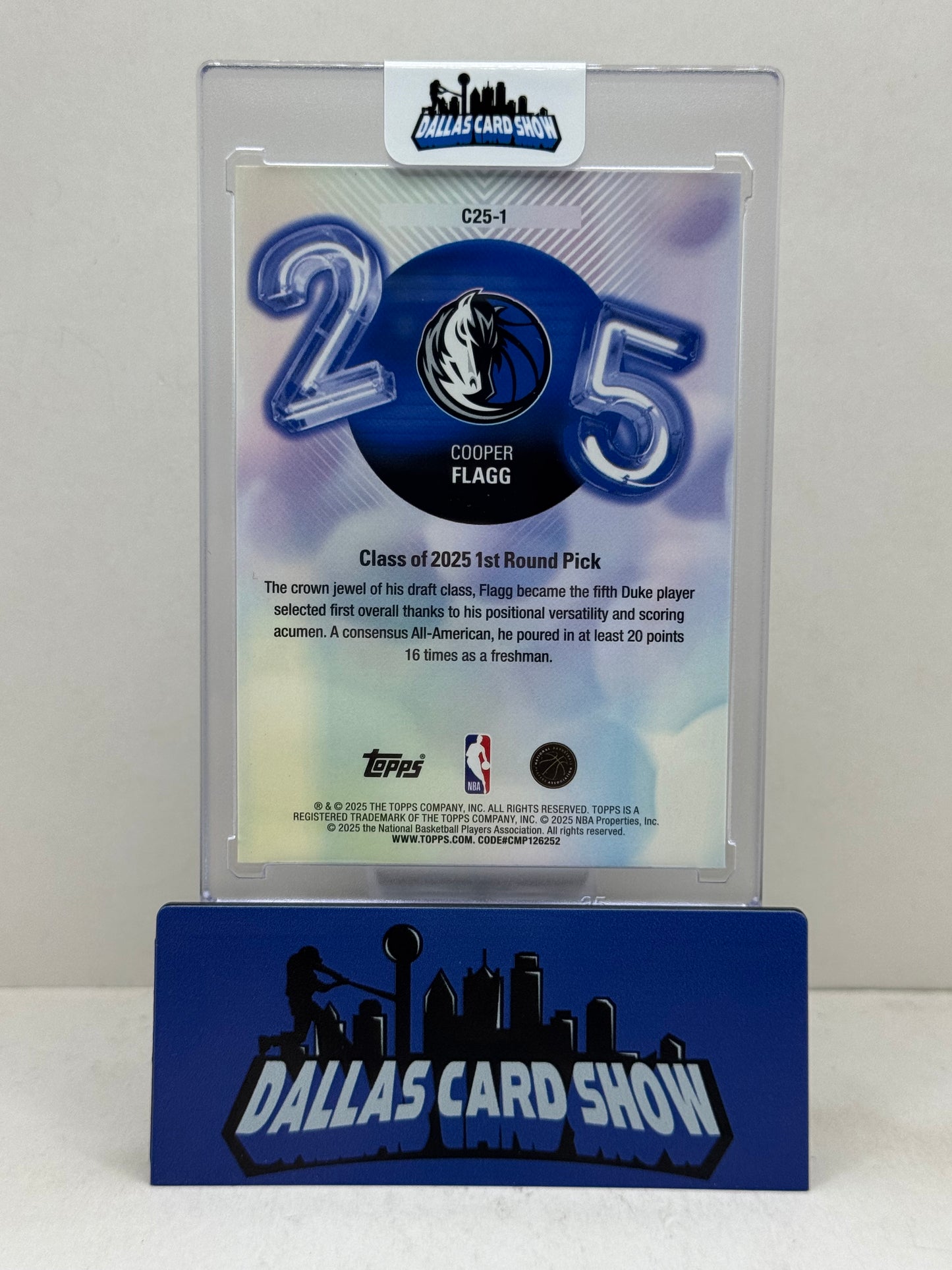 2025-26 Topps basketball COOPER FLAGG RC Class Of 2025 Insert C25-1 SSP