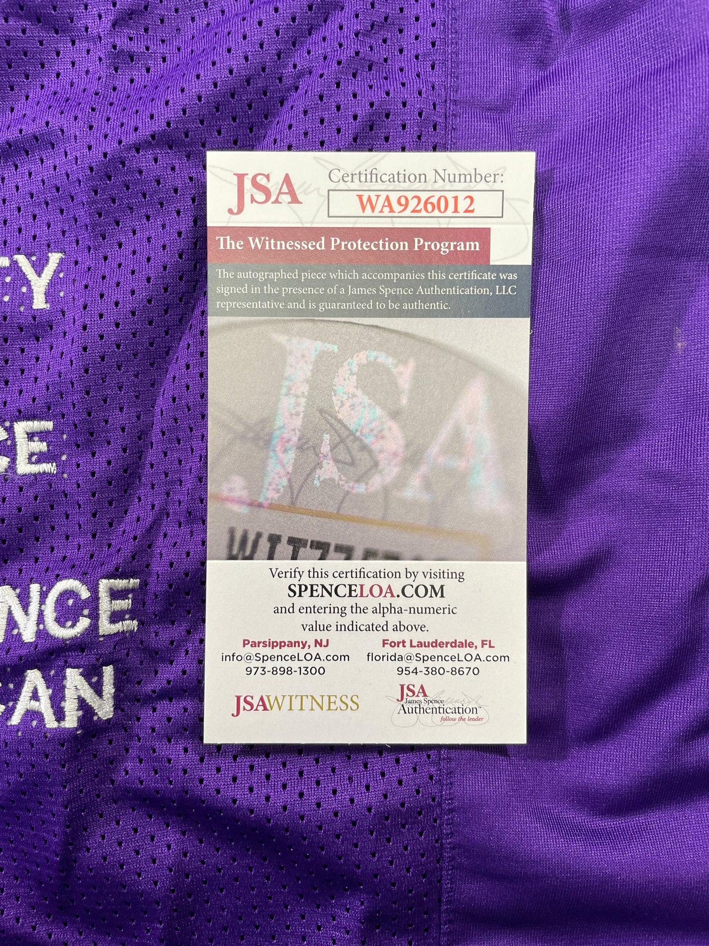 BOB LILLY TCU HORNED FROGS SIGNED STAT JERSEY w/CHOF 81 Dallas Cowboys JSA