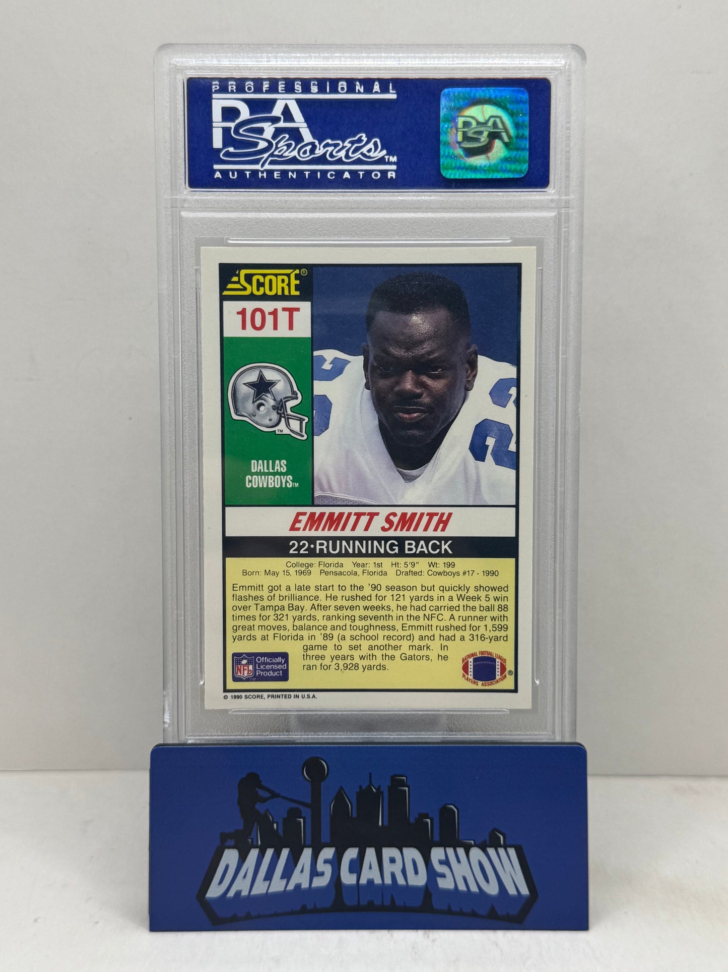 1990 Score Supplemental #101T Emmitt Smith Rookie RC PSA 9