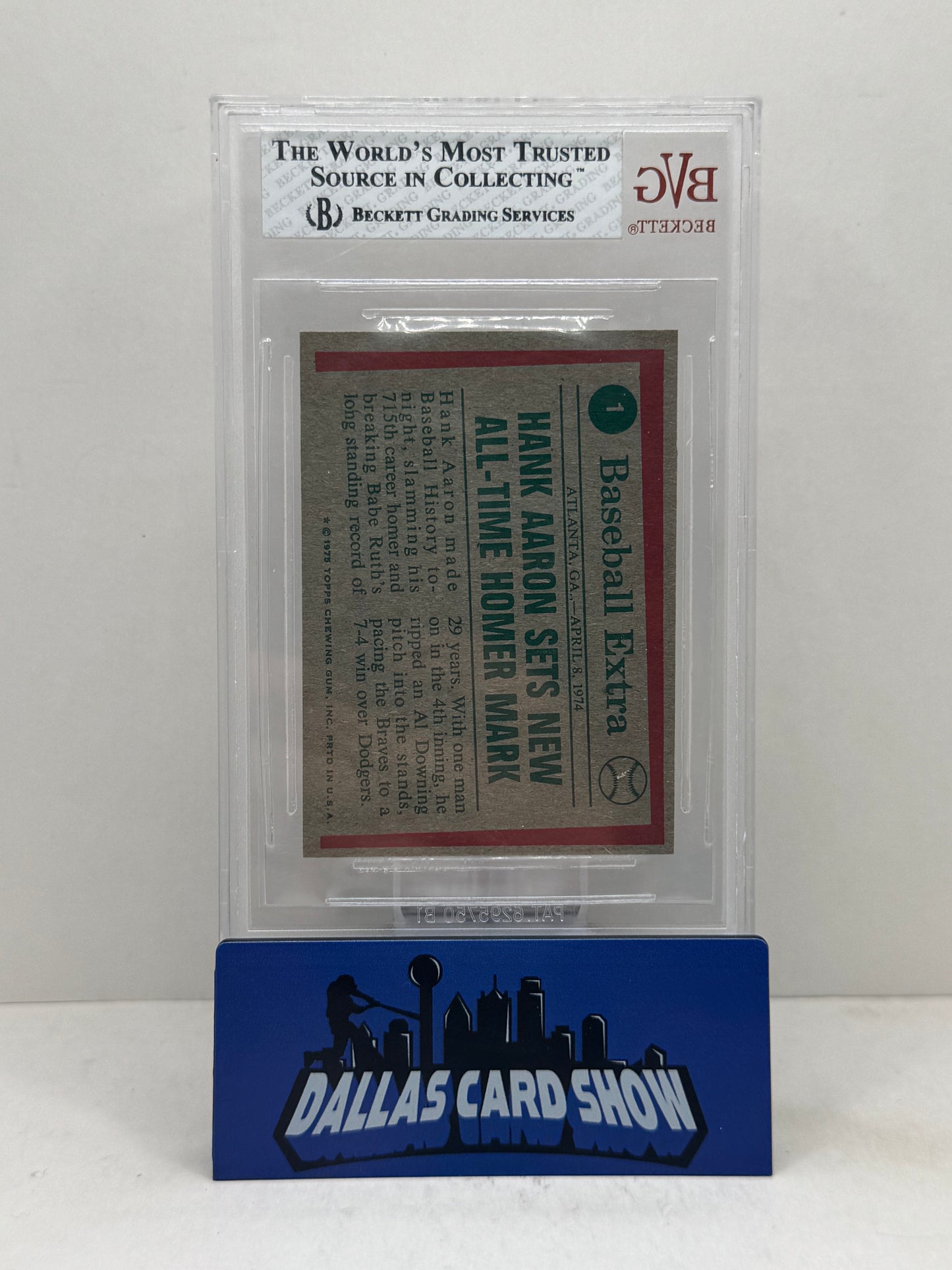 1975 Topps Mini #1 Hank Aaron RB BGS 6.5