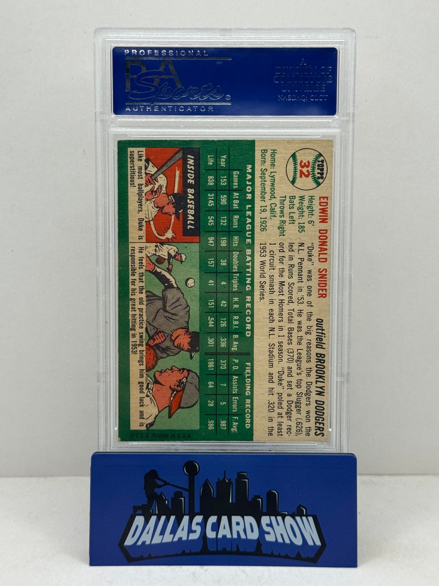 1954 Topps Duke Snider 32 PSA 5