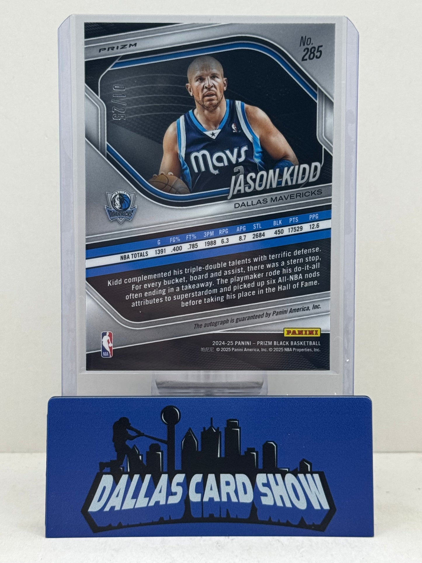 2024-25 Panini Prizm #285 Jason Kidd Blue Shimmer Autograph /25
