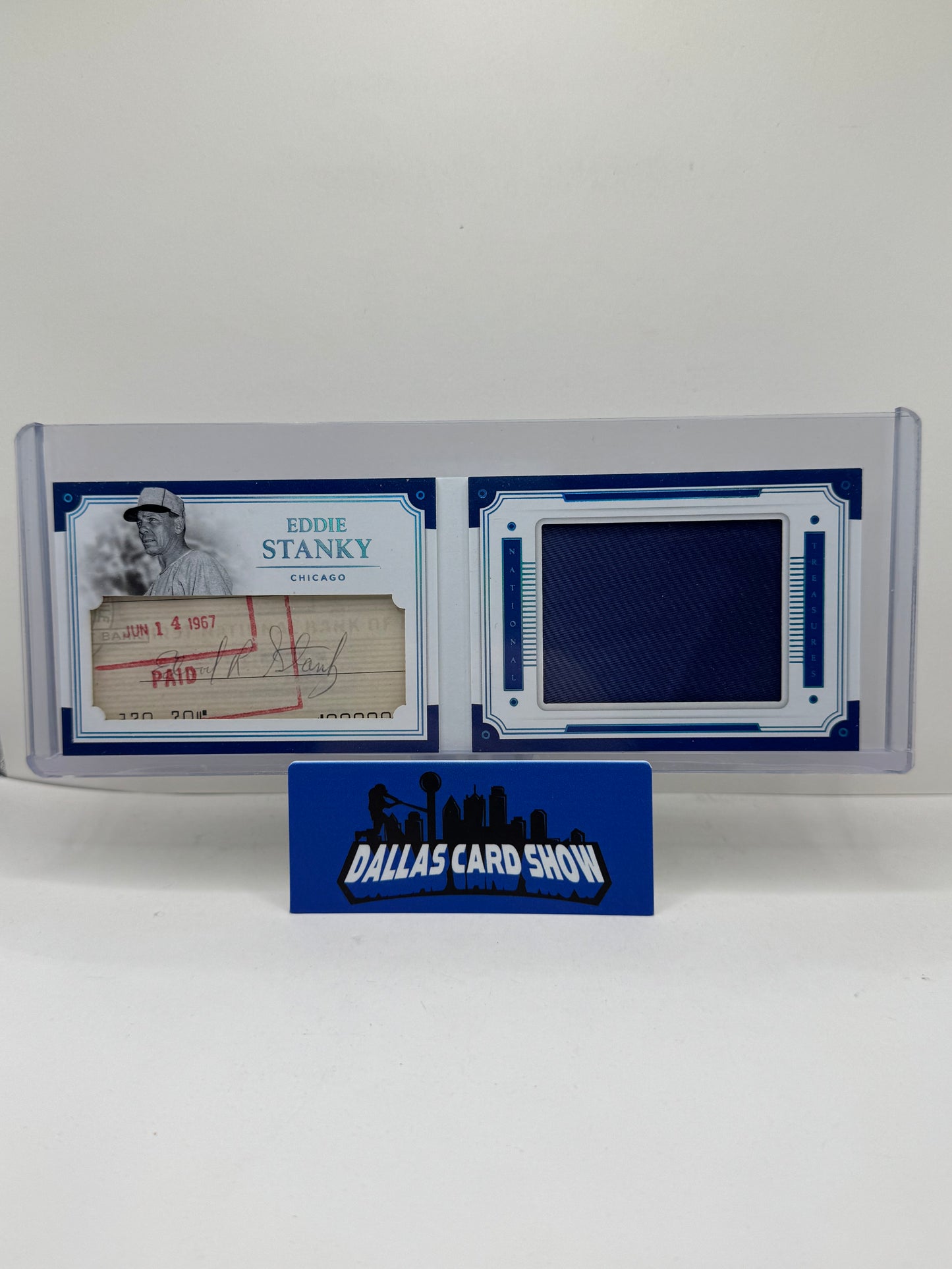 2017 NATIONAL TREASURES EDDIE STANKY AUTOGRAPH JERSEY BOOKLET /10