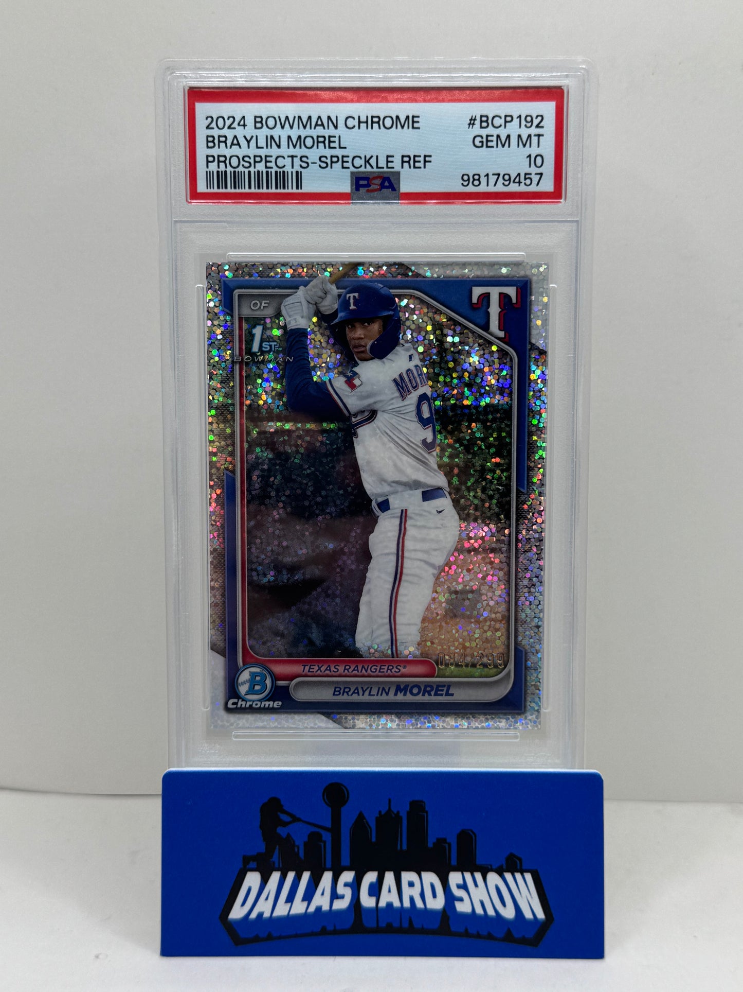 2024 Bowman Chrome #BCP-192 Braylin Morel Speckle Refractor /299 PSA 10