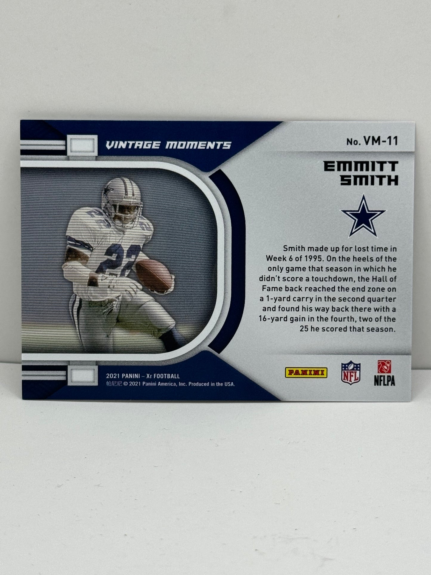 2021 XR Emmitt Smith Orange Vintage Moments Insert #VM-11 /49 Cowboys