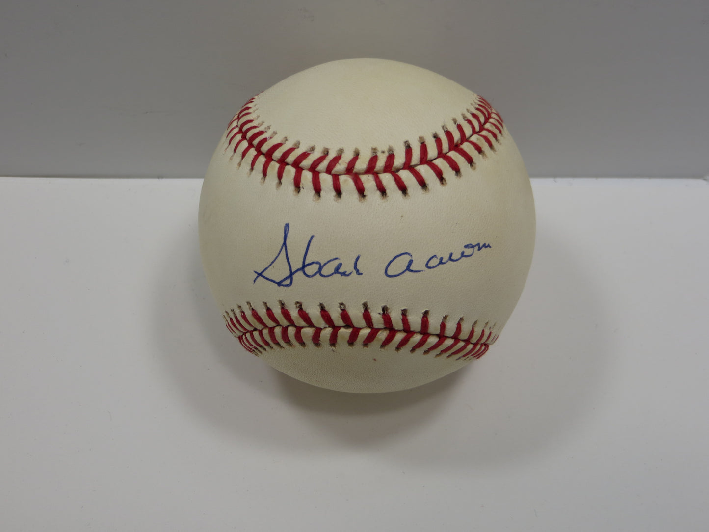 HENRY HANK AARON SIGNED RAWLINGS ONL BASEBALL BRAVES JSA FULL LOA