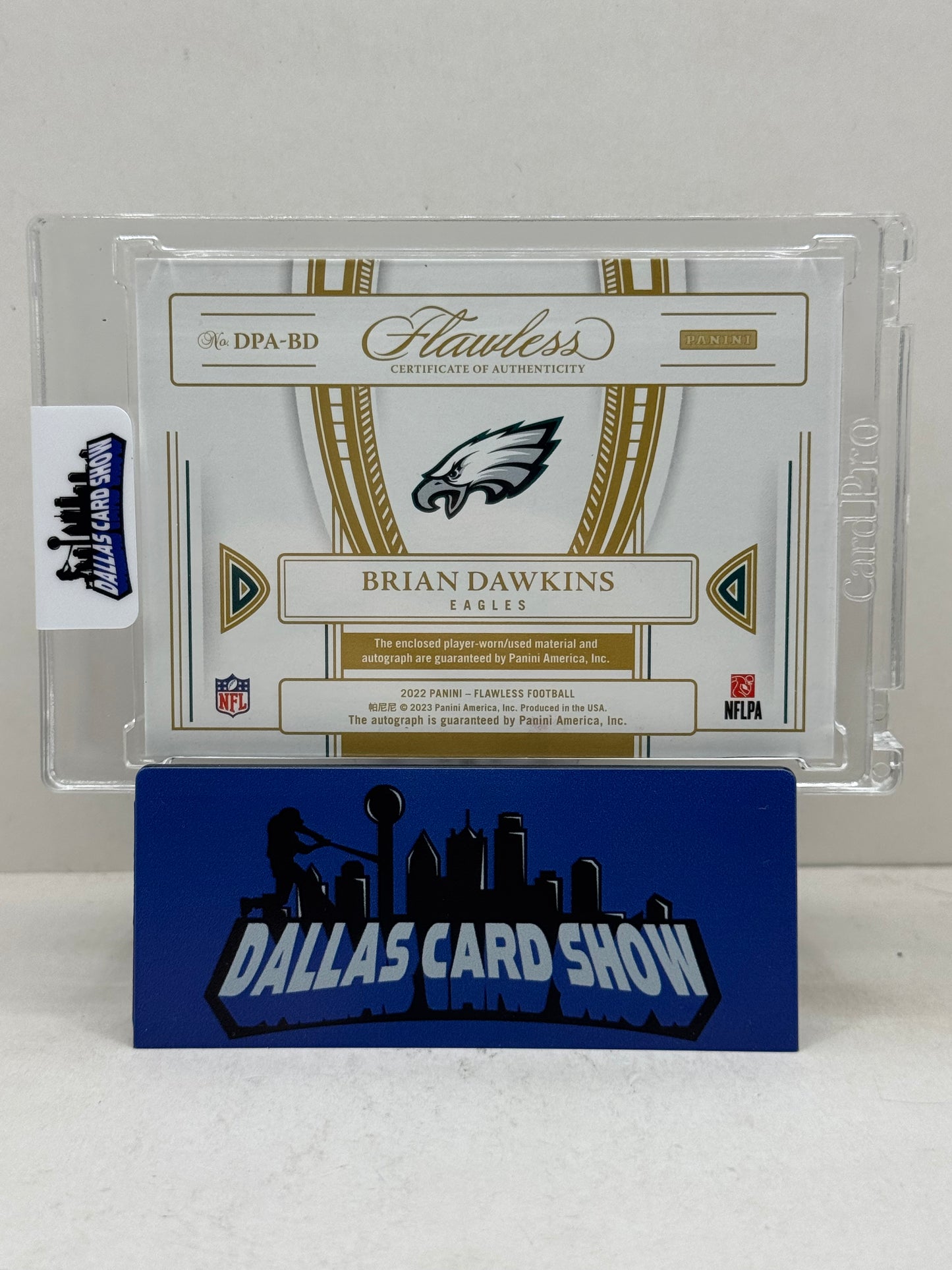 2022 Panini Flawless #DPA-BD Brain Dawkins Distinguished Patch Autograph /20