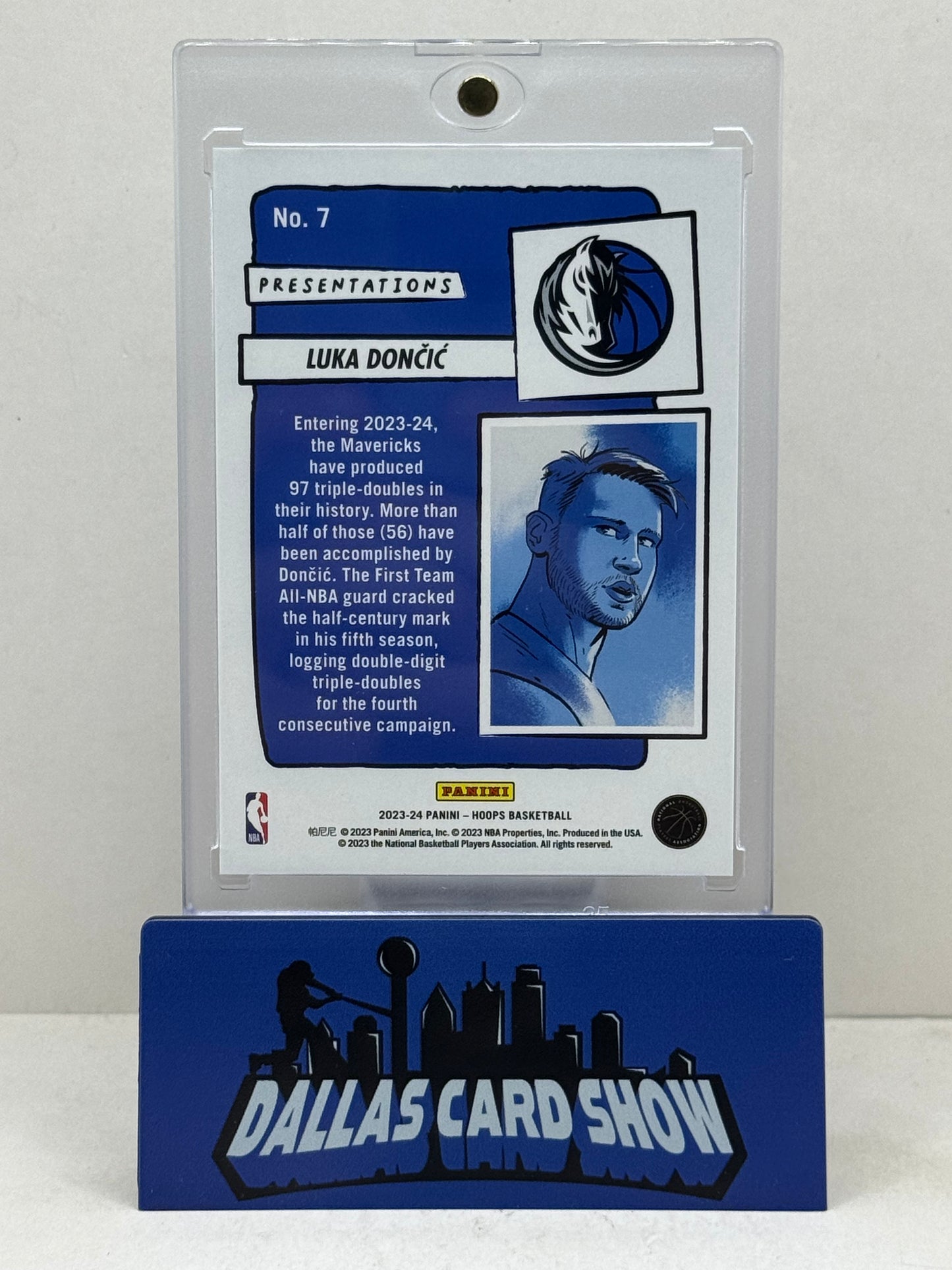 2023-24 Panini Hoops #7 Luka Doncic Presentations Case Hit SSP