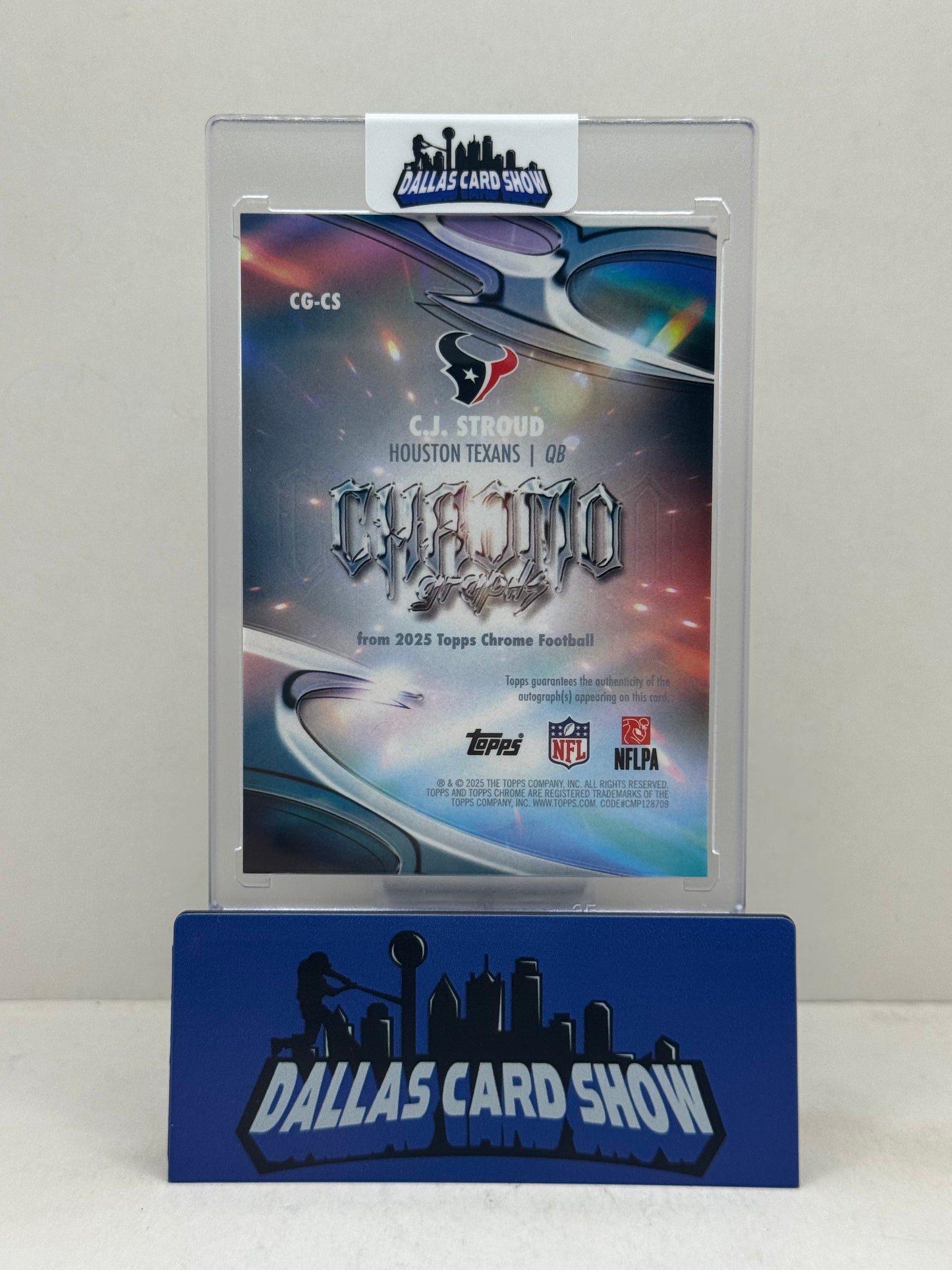 2025 Topps Chrome #CG-CS C.J. Stroud Orange Chromo Graphs Autograph /25