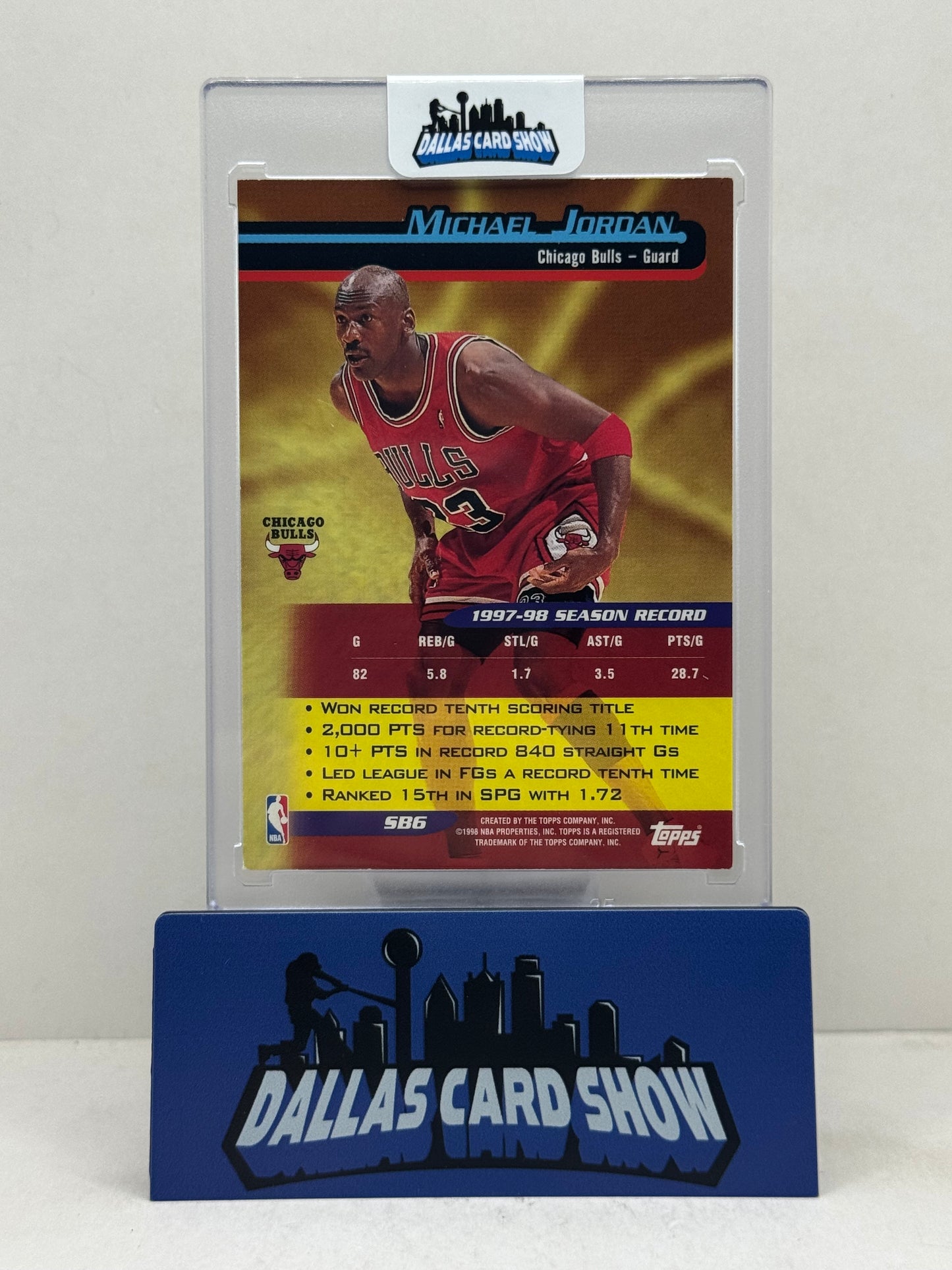 1998-99 Topps Seasons Best Bombardiers Michael Jordan #SB6 Chicago Bulls HOF