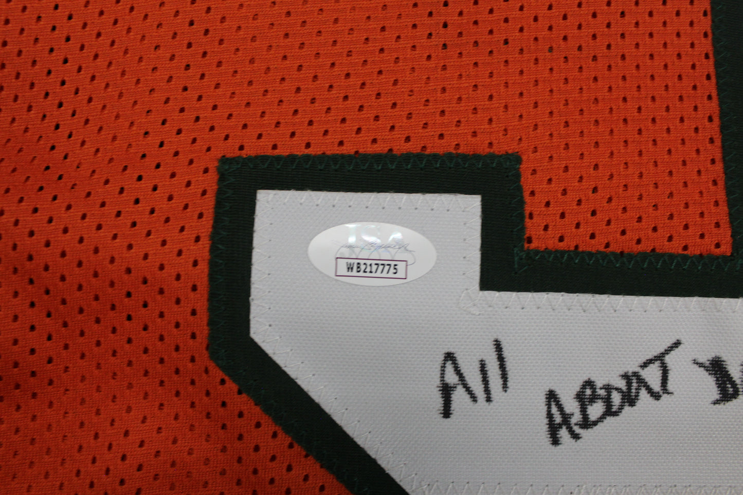 KEVIN WILLIAMS MIAMI HURRICANES SIGNED JERSEY w/INSCs Dallas Cowboys XL BAS