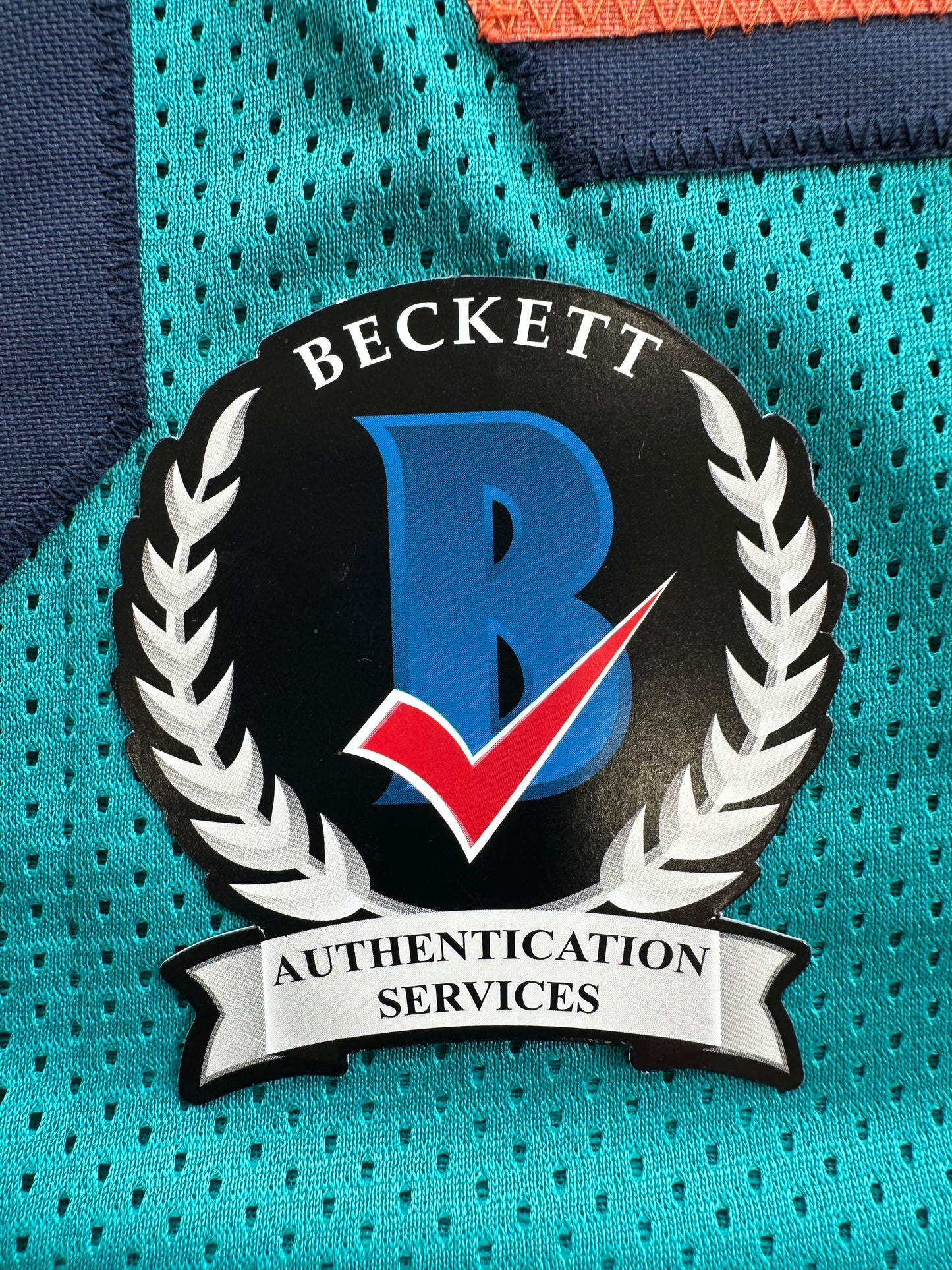 RICKY WILLIAMS SIGNED TEAL FOOTBALL JERSEY Miami Dolphins w/"Smoke Weed Everyday" BAS