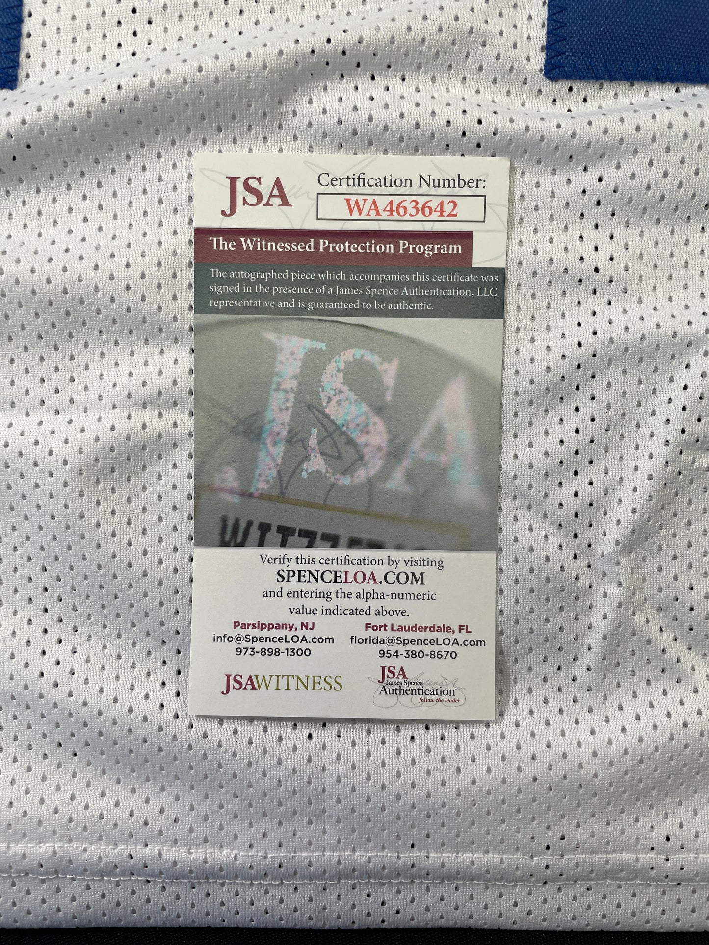 BOB LILLY DALLAS COWBOYS SIGNED HOME JERSEY w/HOF JSA COA