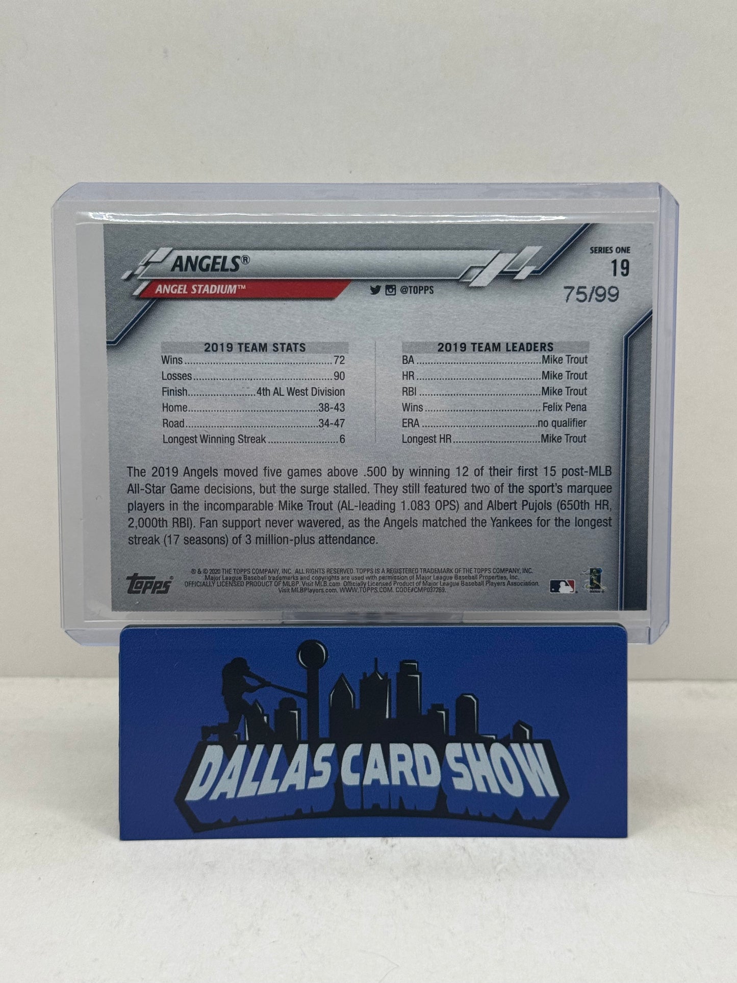 2020 Topps Shohei Ohtani Vintage Stock /99 #19 Angels Vintage Stock SP