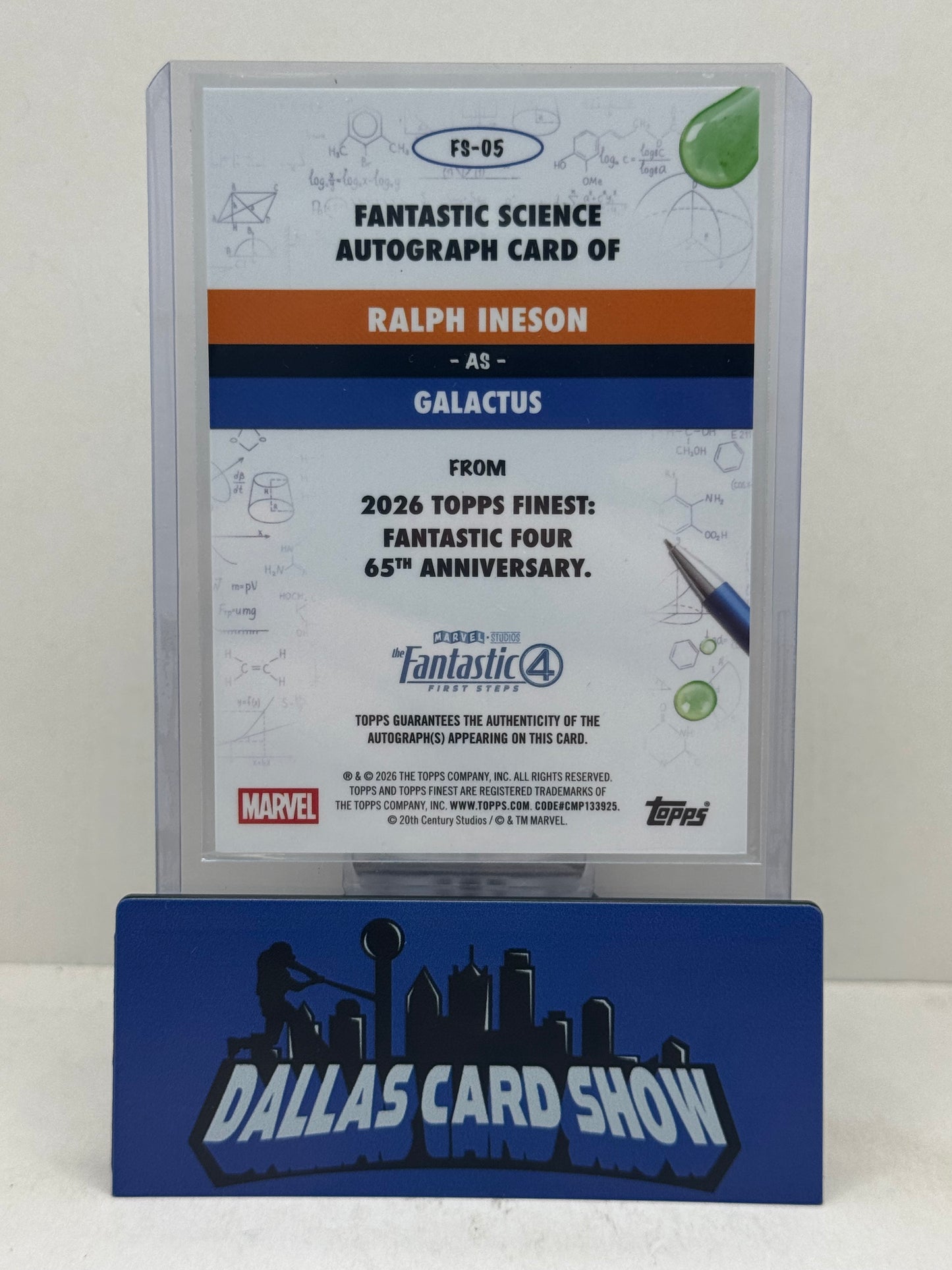 2026 Topps Finest Fantastic Four #FS-05 Ralph Ineson as Galactus Refractor Autograph