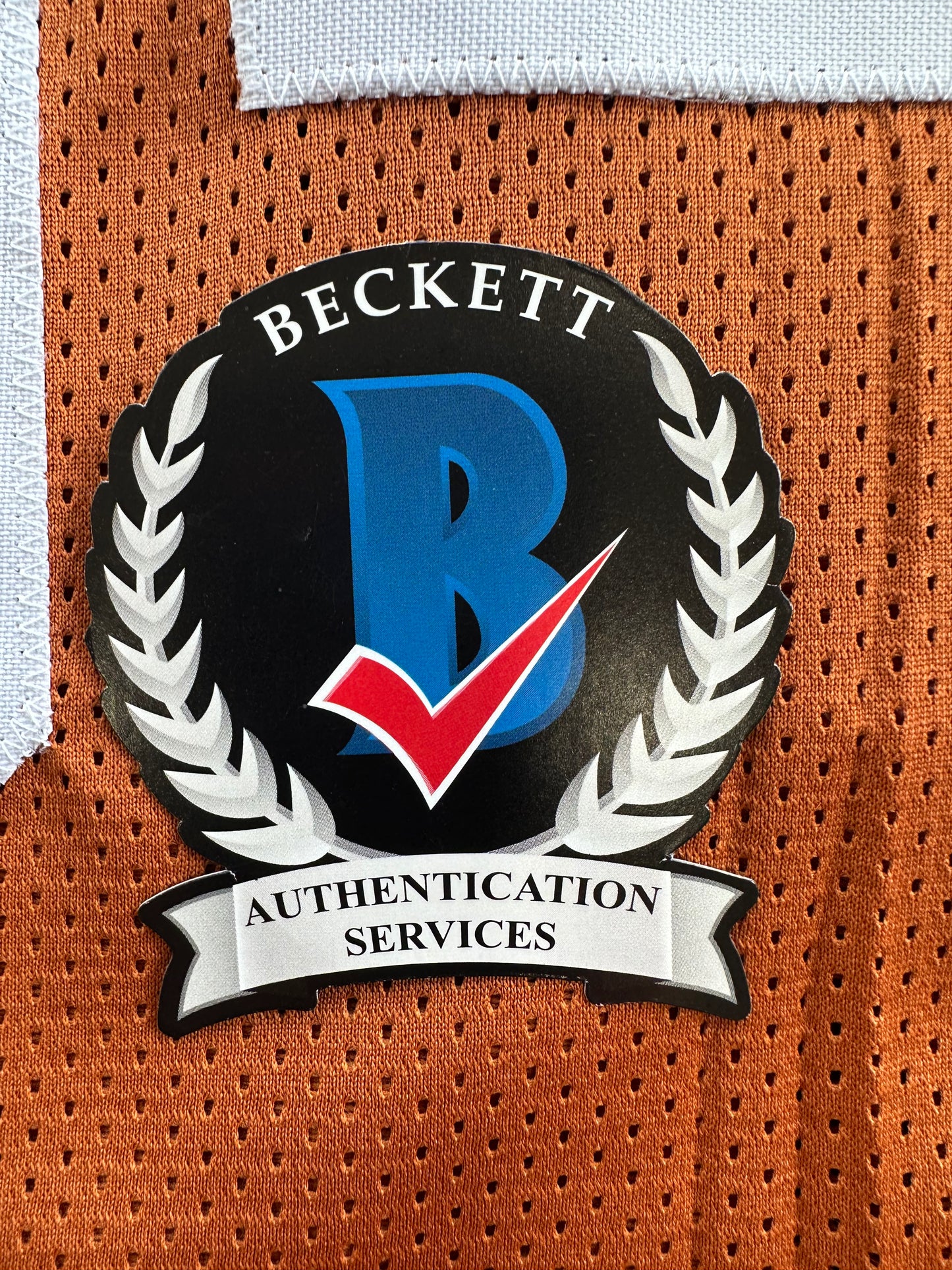 RICKY WILLIAMS SIGNED ORANGE FOOTBALL JERSEY Texas Longhorns Medium BAS COA