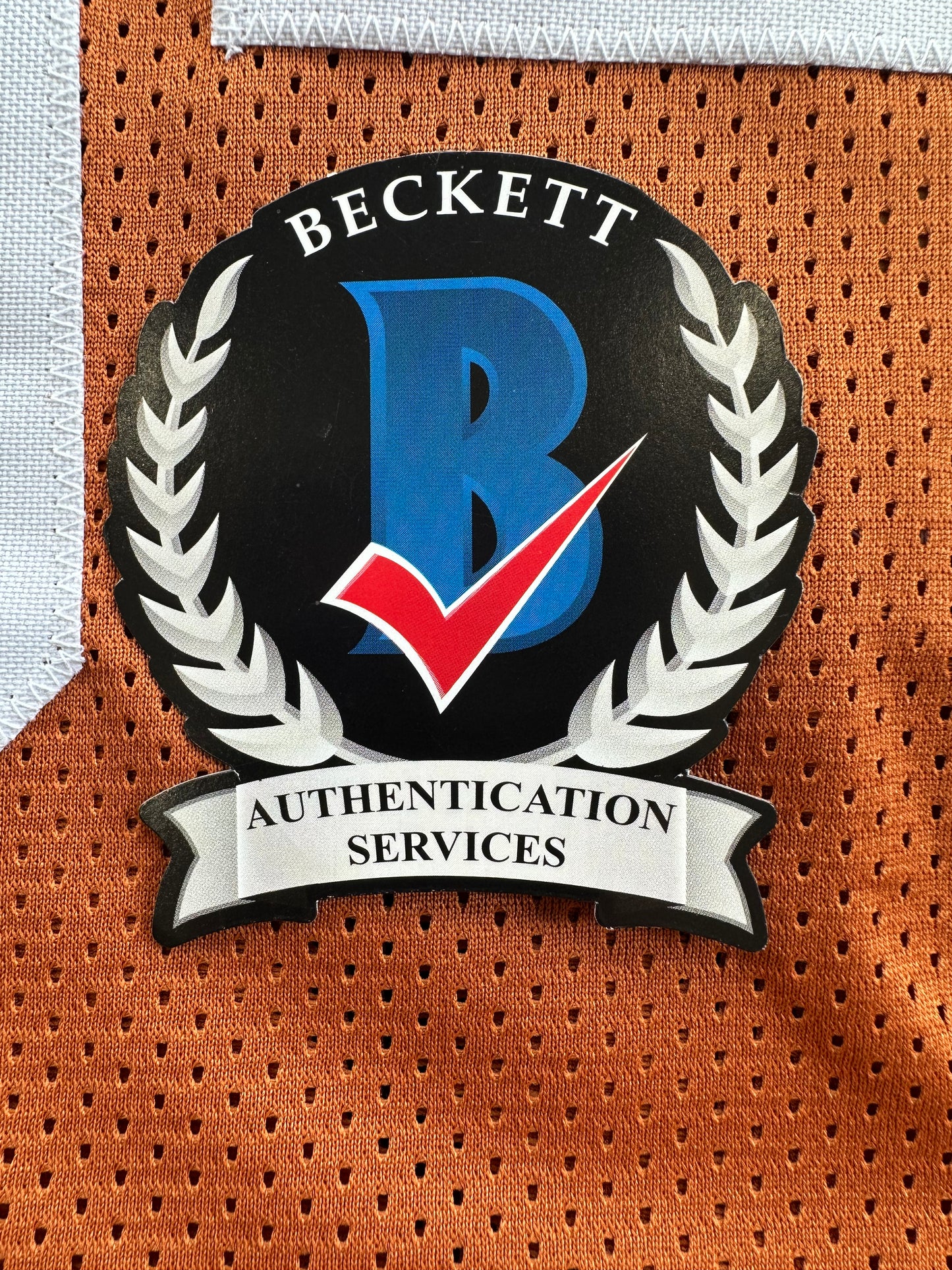 RICKY WILLIAMS SIGNED ORANGE FOOTBALL JERSEY Texas Longhorns Medium BAS COA