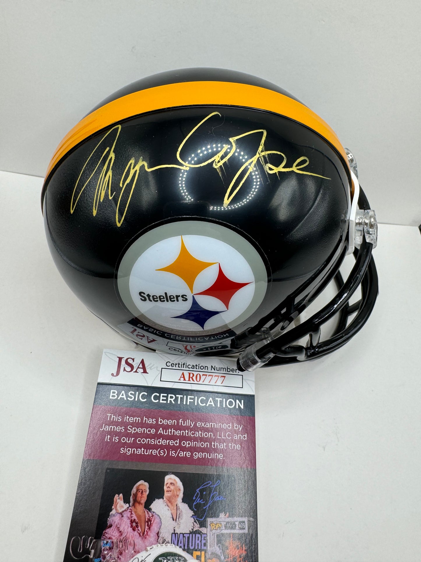 MYRON COPE PITTSBURGH STEELERS SIGNED Mini Helmet TERRIBLE TOWEL JSA