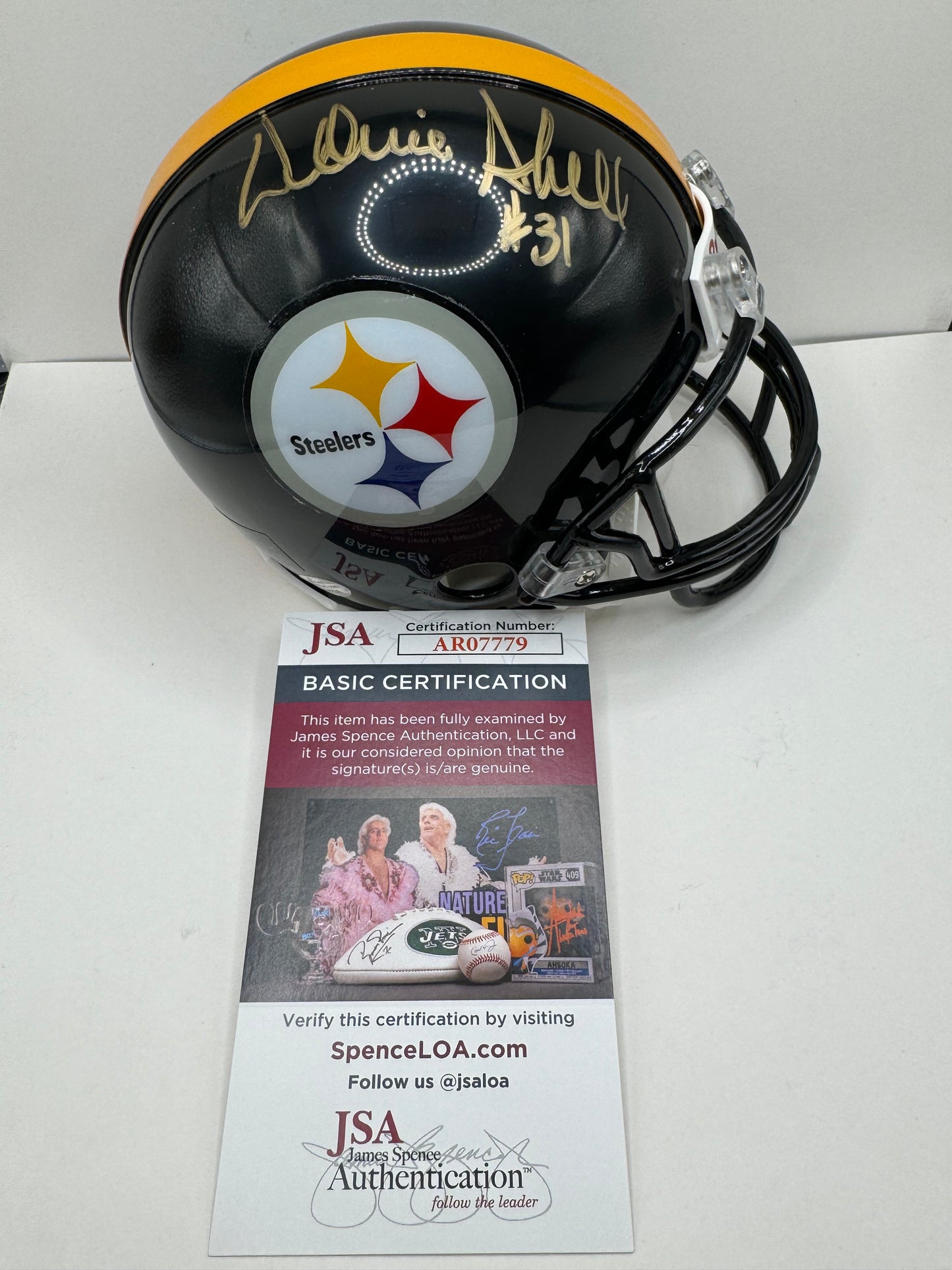 DONNIE SHELL PITTSBURGH STEELERS SIGNED Mini Helmet JSA