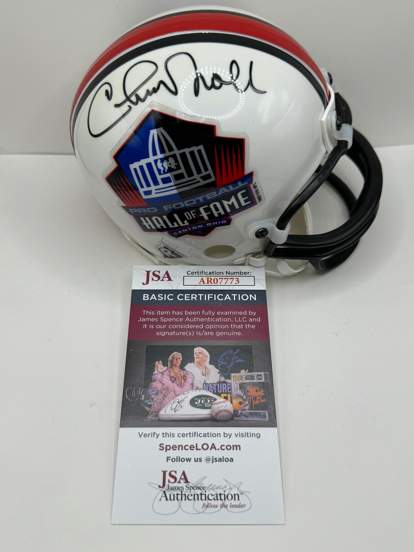 CHUCK NOLL PITTSBURGH STEELERS SIGNED NFL HOF Mini Helmet JSA