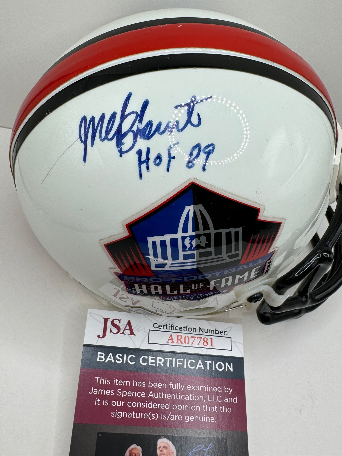 MEL BLOUNT PITTSBURGH STEELERS SIGNED NFL HOF Mini Helmet w/HOF89 JSA