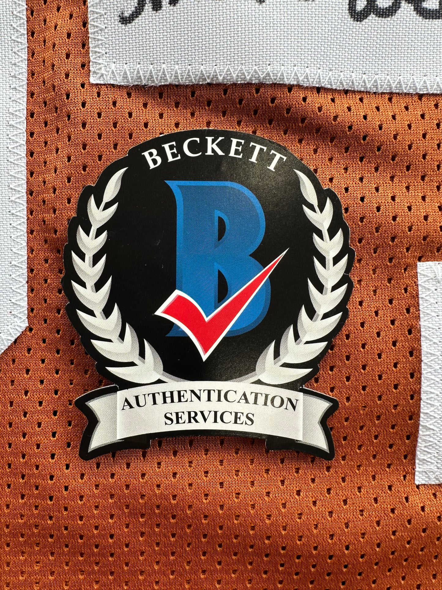 RICKY WILLIAMS SIGNED ORANGE FOOTBALL JERSEY Longhorns w/"Smoke Weed Everyday" BAS