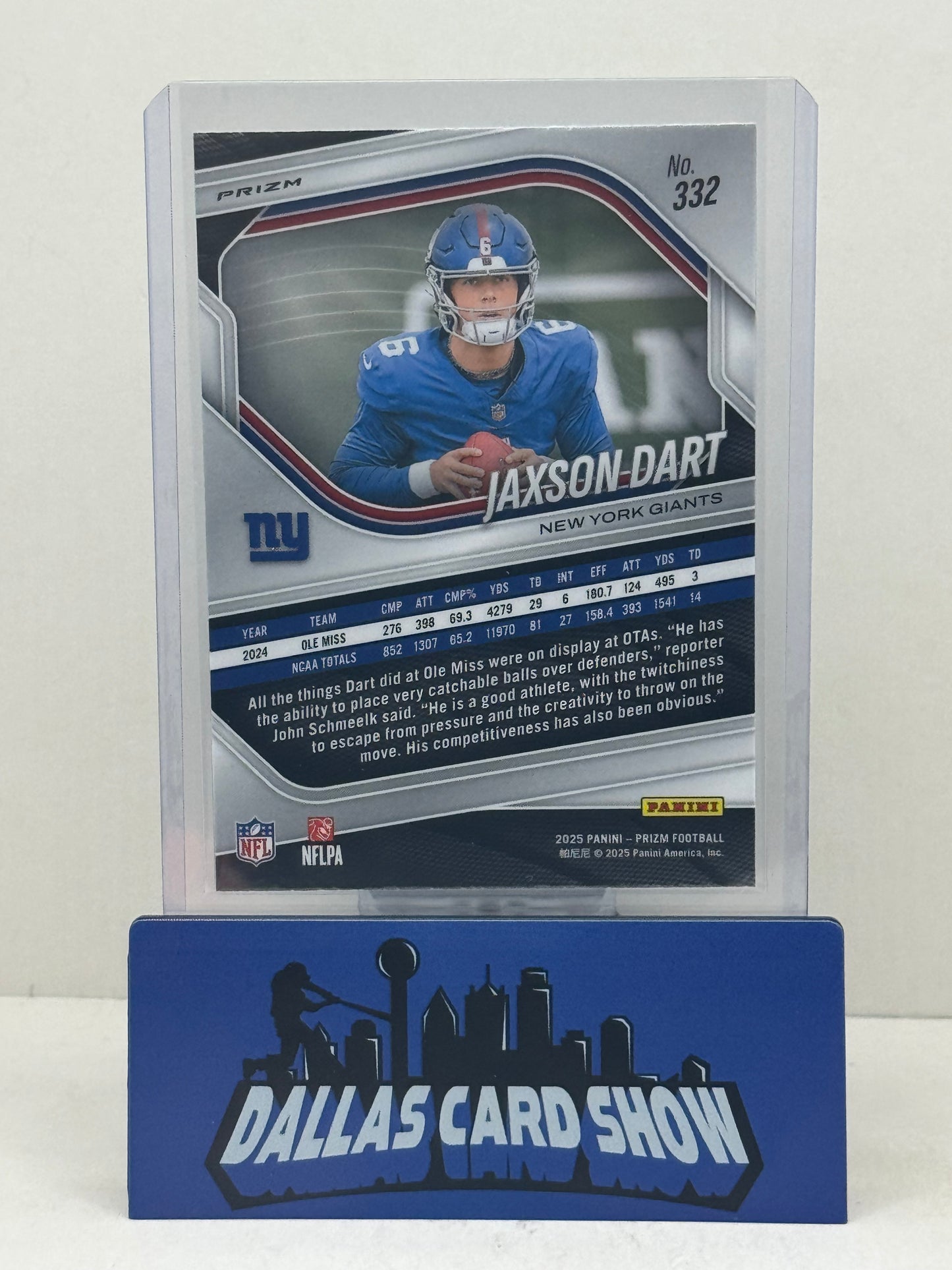 2025 Panini Prizm #332 Jaxson Dart Green Pulsar Rookie RC