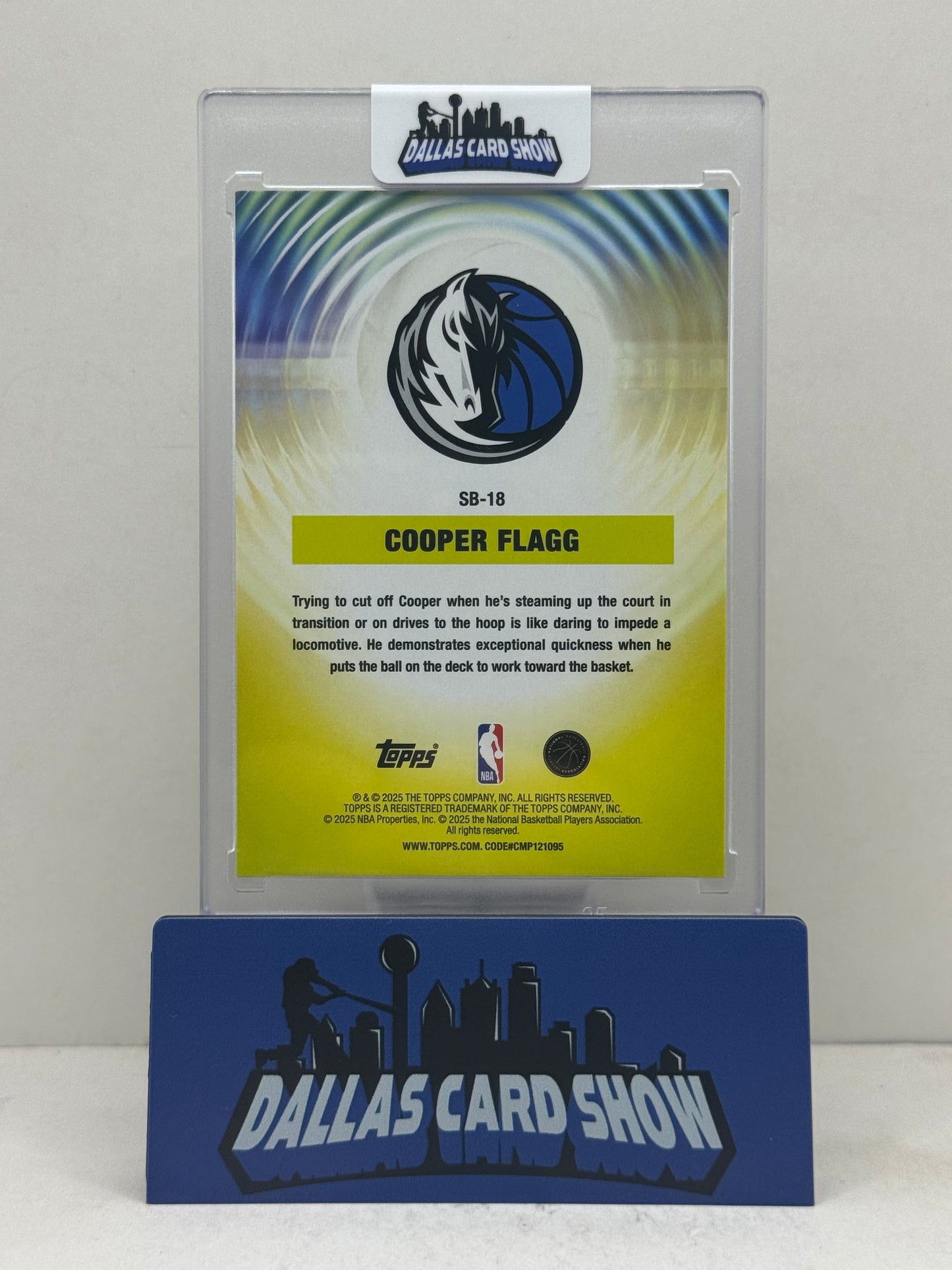 2025-26 Topps SB-18 Cooper Flagg Sonic Boom Rookie RC Mavericks