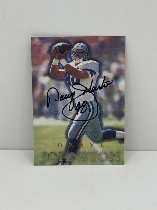 1996 Fleer Daryl Johnston Autograph Series #A4 Cowboys