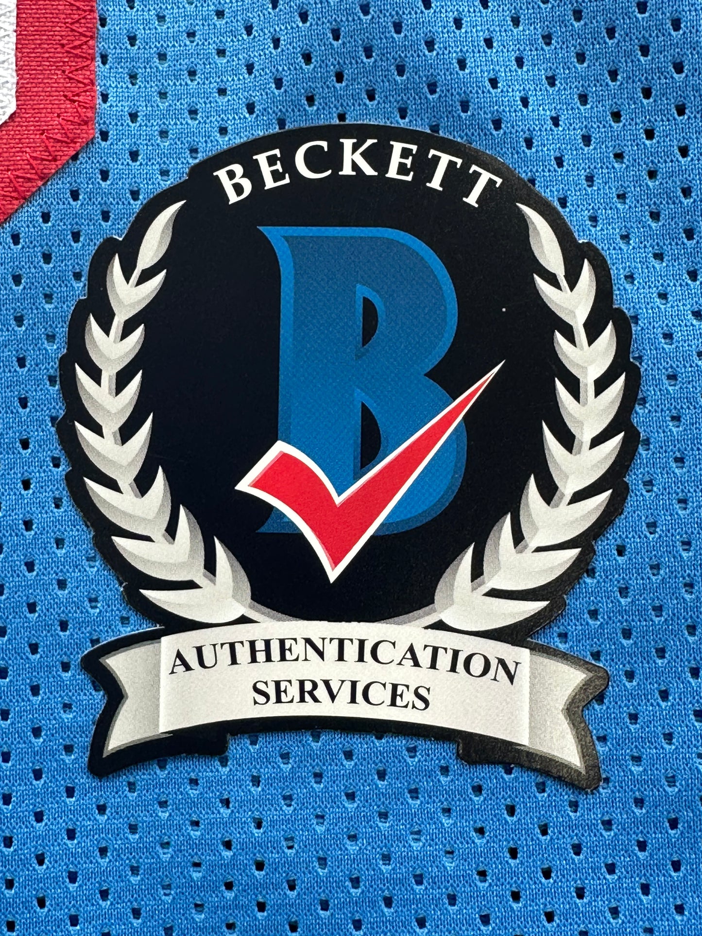 EARL CAMPBELL SIGNED BLUE FOOTBALL JERSEY Houston Oilers w/ "HOF 91" BAS COA