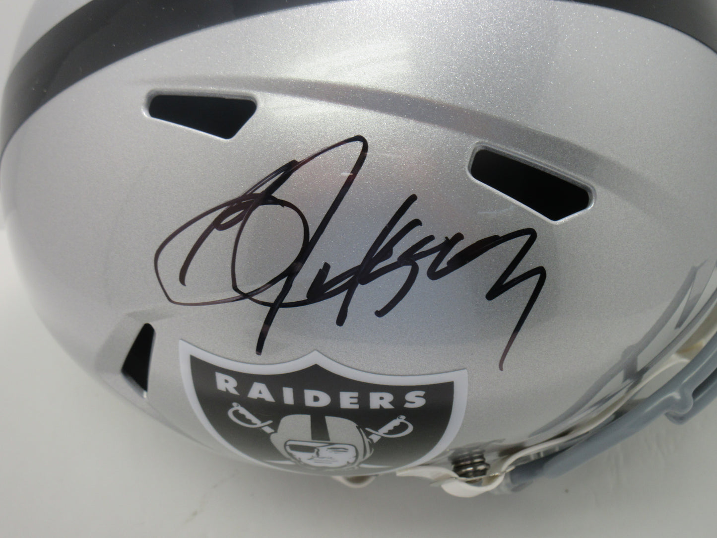 BO JACKSON SIGNED LA OAKLAND RAIDERS Riddell FULL SIZE HELMET KC Royals BAS