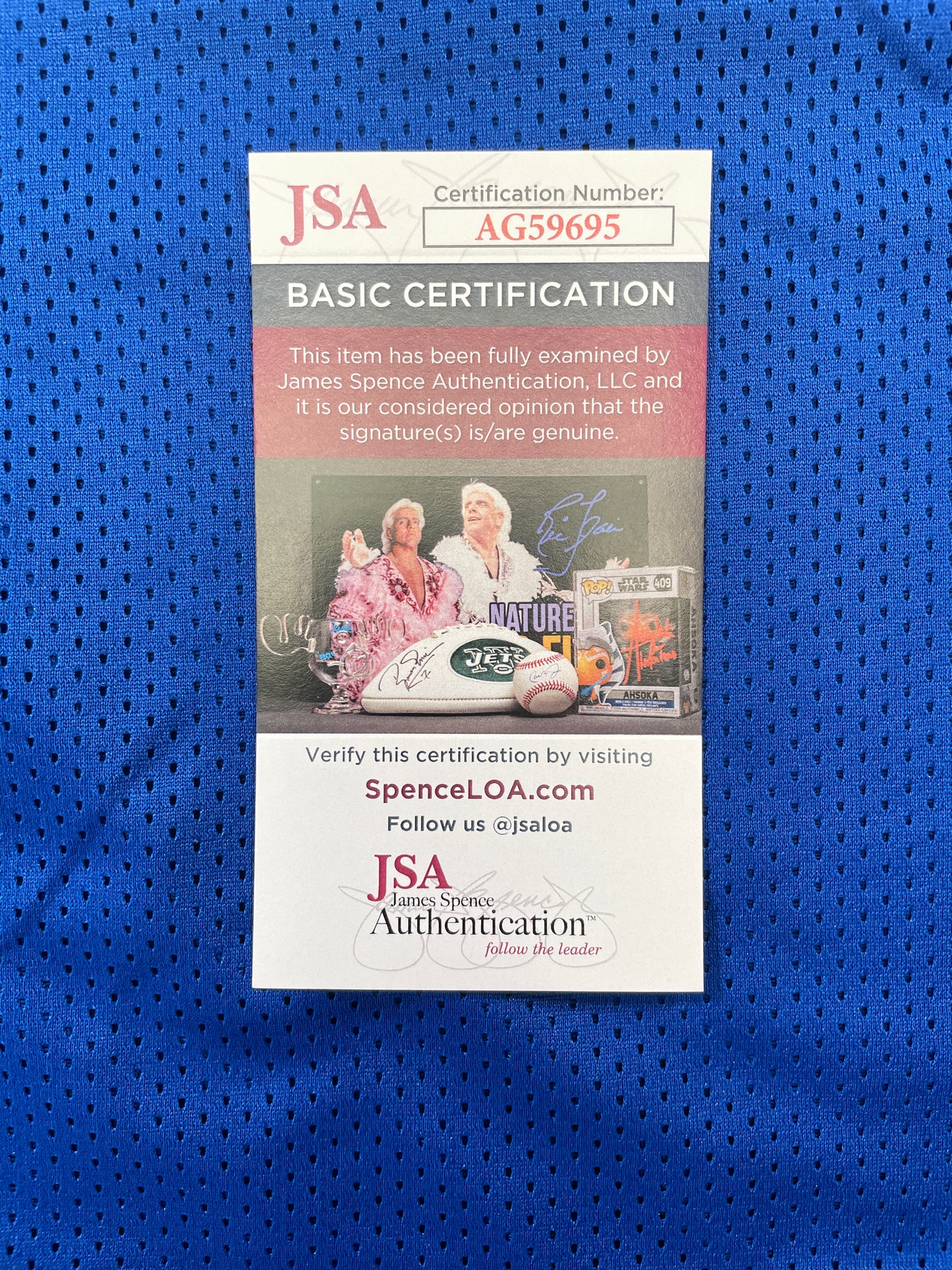 BILLY JOE DUPREE DALLAS COWBOYS SIGNED BLUE JERSEY w/INSCs XL JSA COA