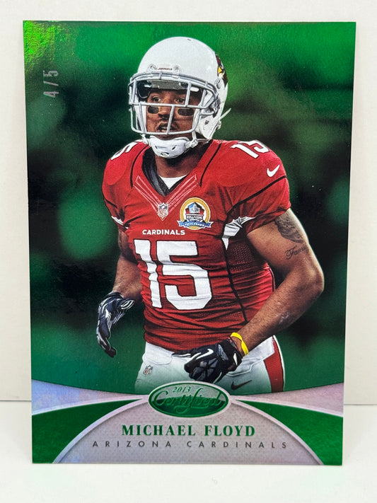 2013 Panini Certified Michael Floyd Emerald Card #133 /5 Cardinals