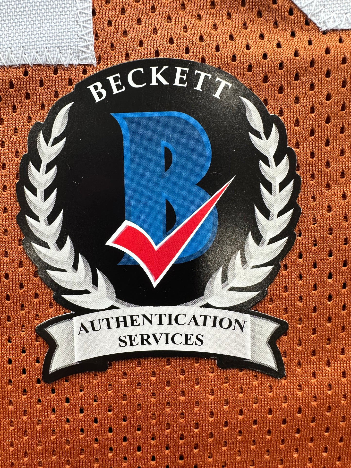 EARL CAMPBELL SIGNED ORANGE FOOTBALL JERSEY Texas Longhorns XL BAS COA