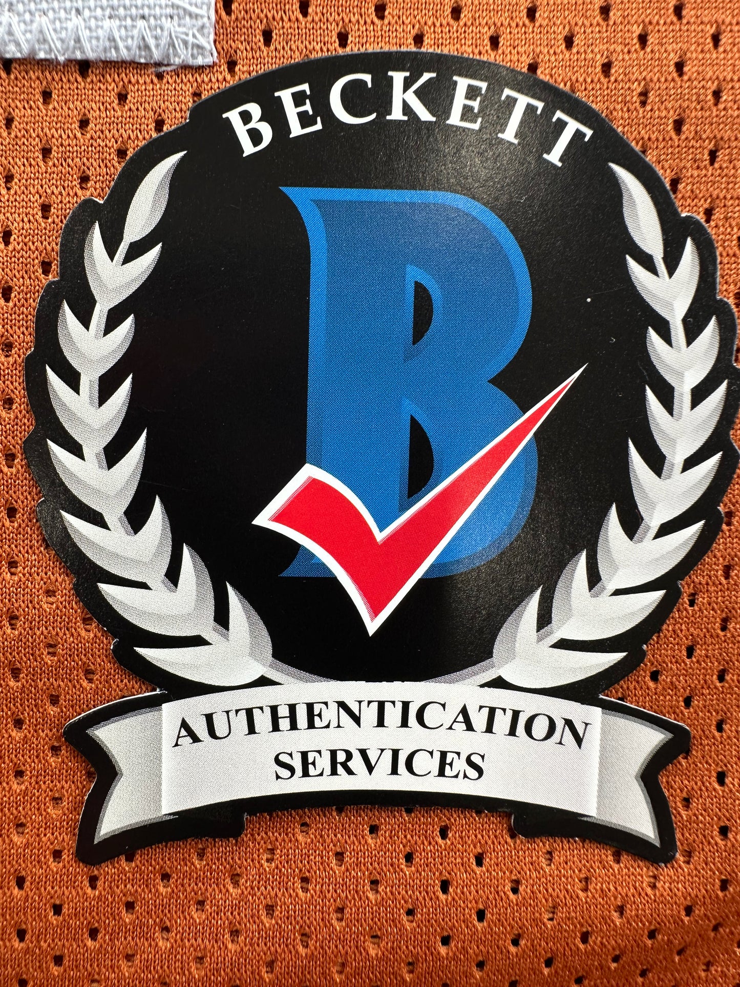 EARL CAMPBELL SIGNED ORANGE FOOTBALL JERSEY Texas Longhorns XL BAS COA