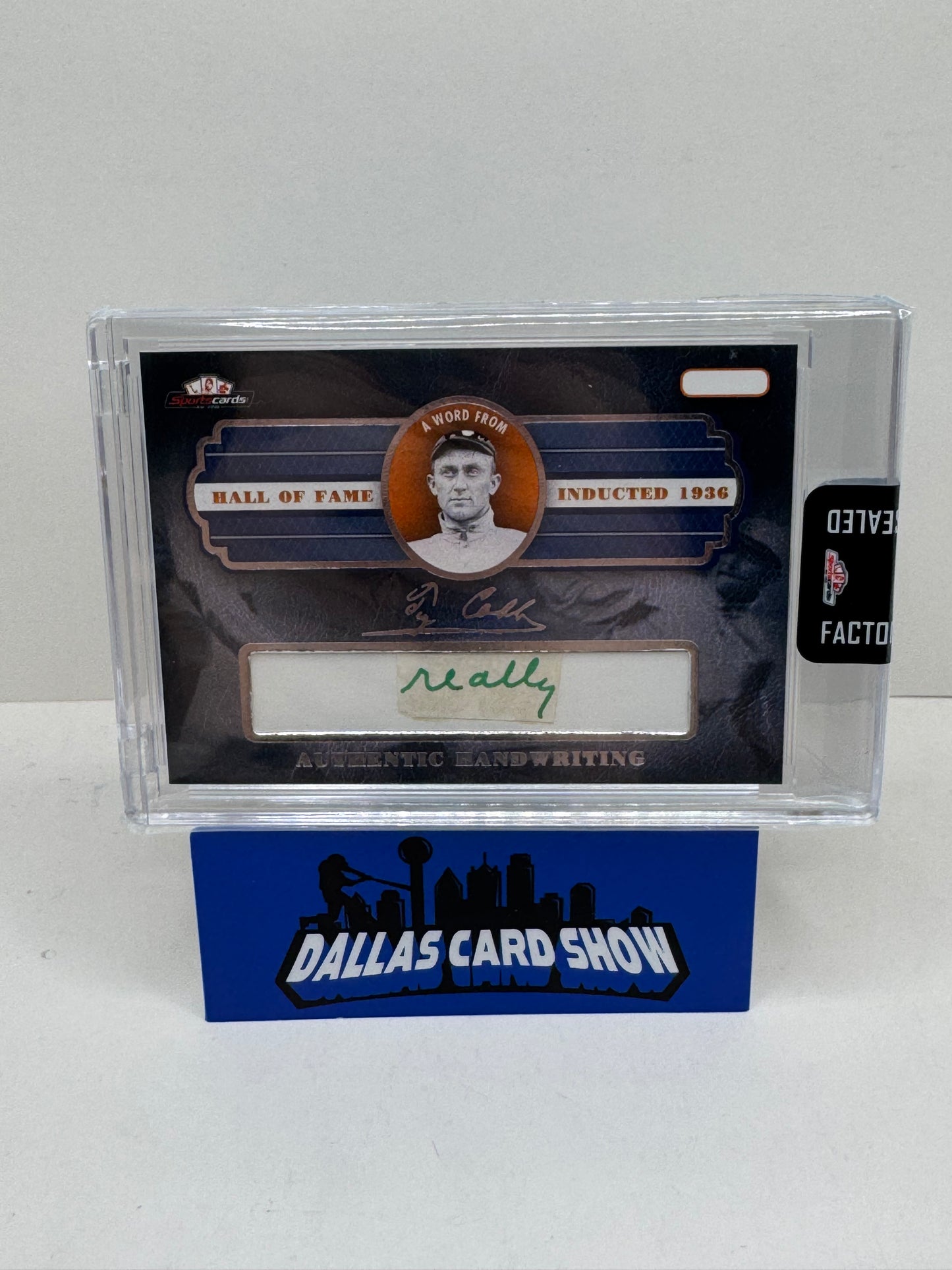 SportsCards A Word From Ty Cobb "Really" Authentic Handwriting