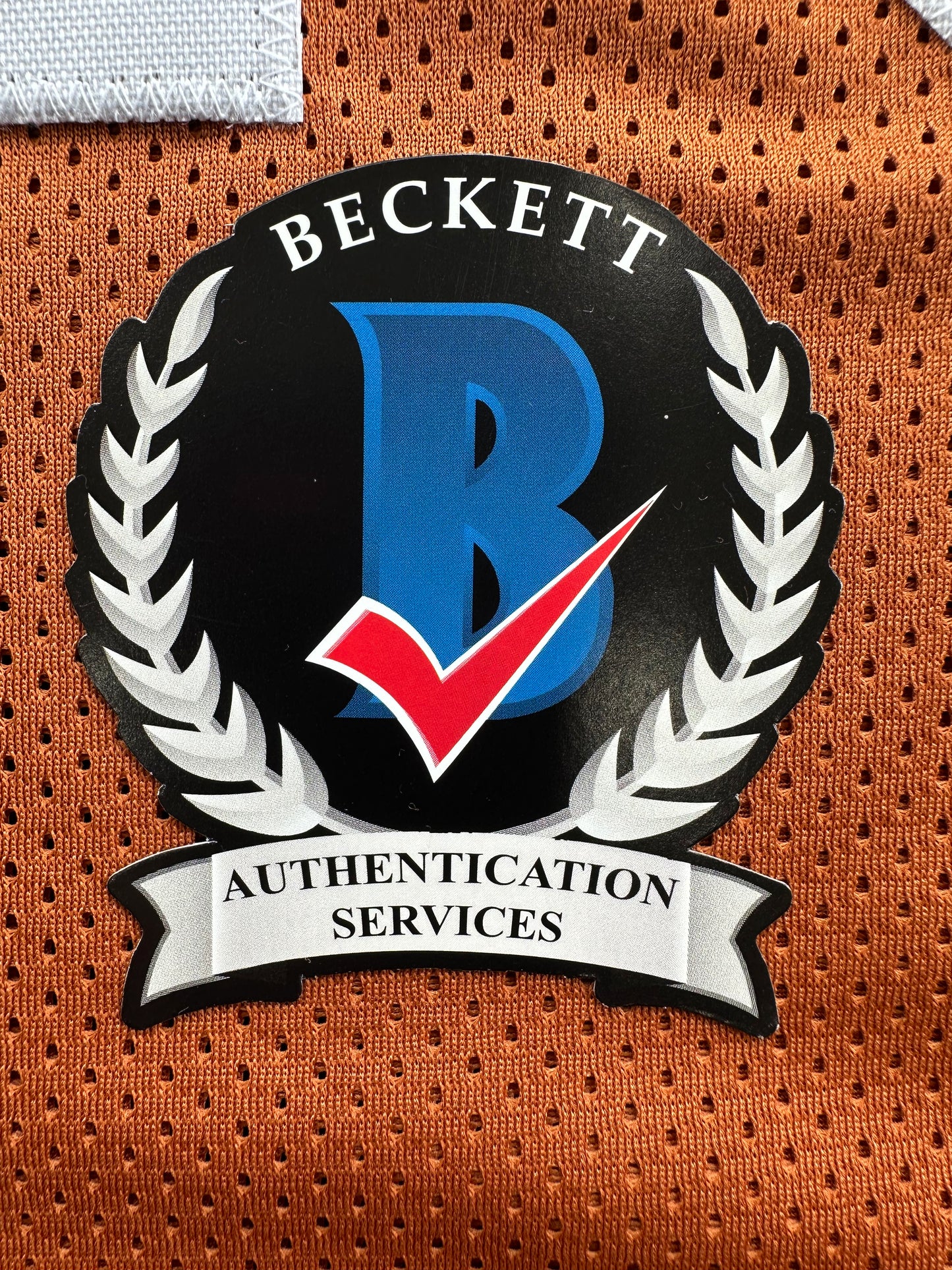 EARL CAMPBELL SIGNED ORANGE FOOTBALL JERSEY Texas Longhorns XL BAS COA