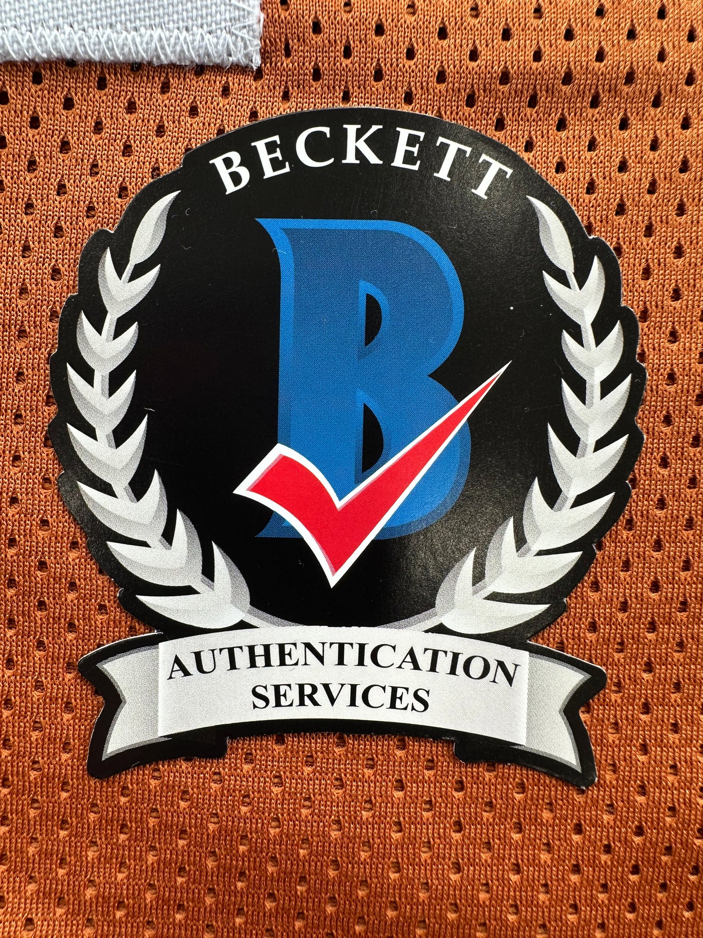 EARL CAMPBELL SIGNED ORANGE FOOTBALL JERSEY Texas Longhorns XL BAS COA