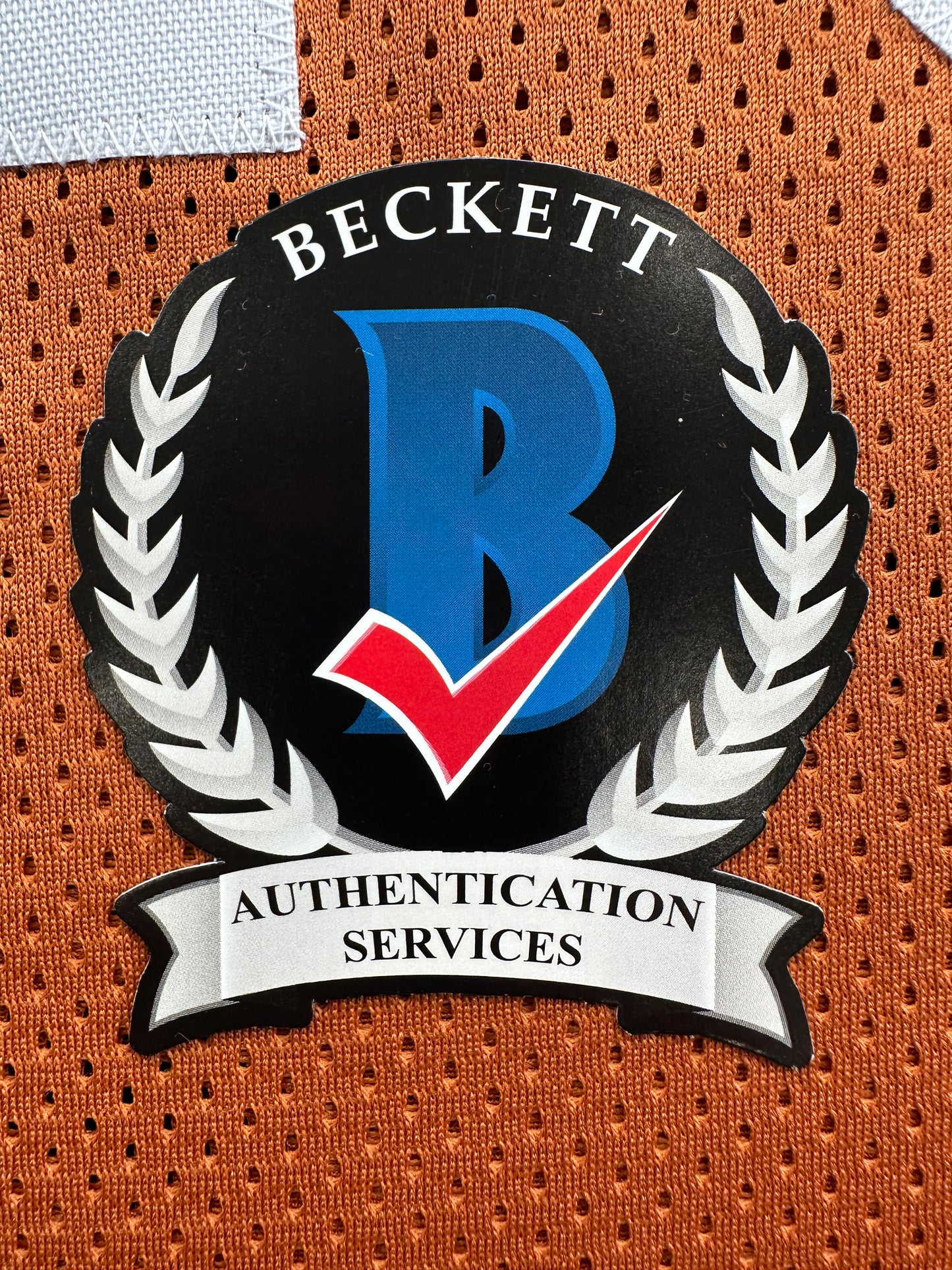 EARL CAMPBELL SIGNED ORANGE FOOTBALL JERSEY Texas Longhorns XL BAS COA