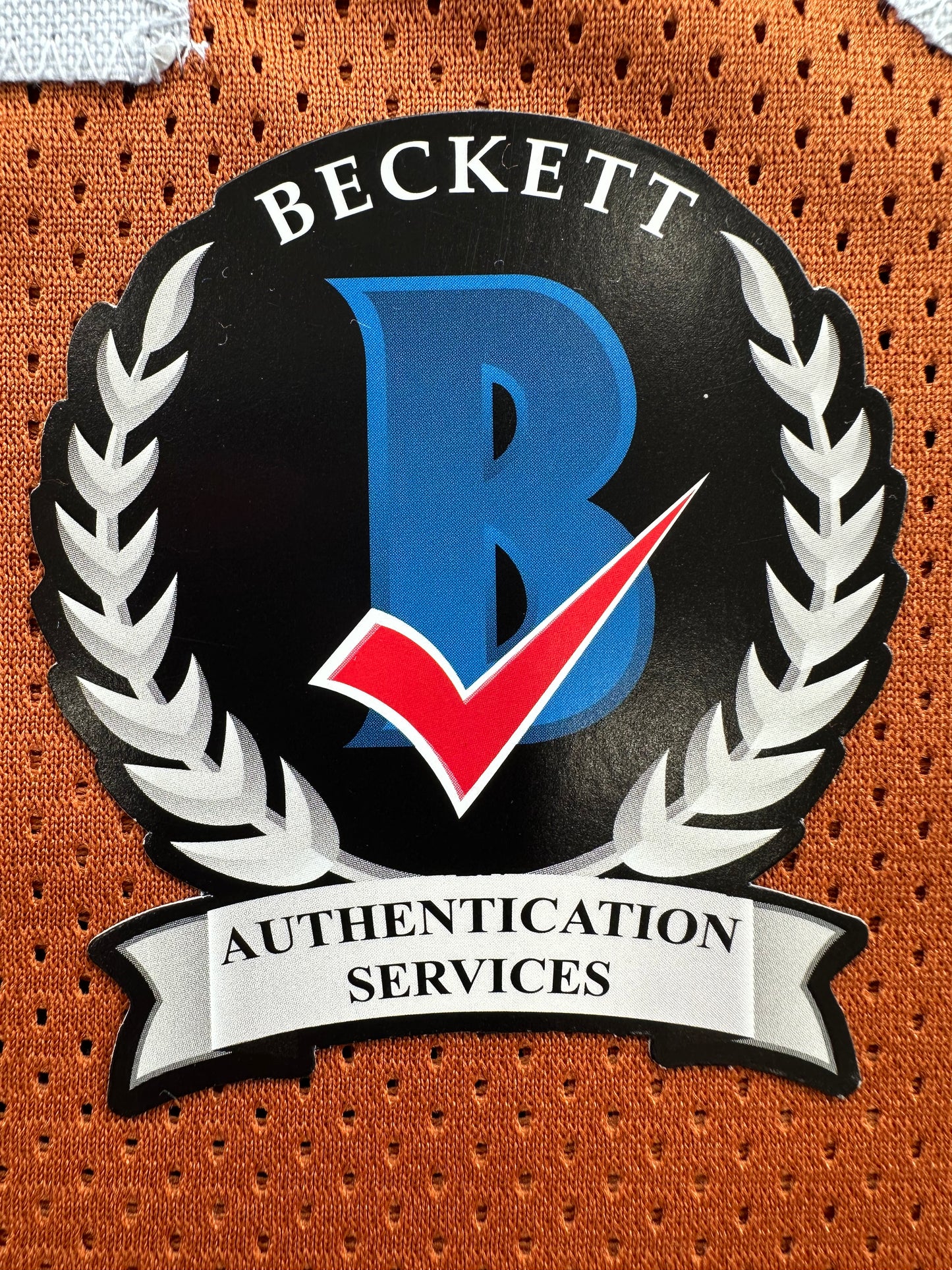 EARL CAMPBELL SIGNED ORANGE FOOTBALL JERSEY Texas Longhorns XL BAS COA