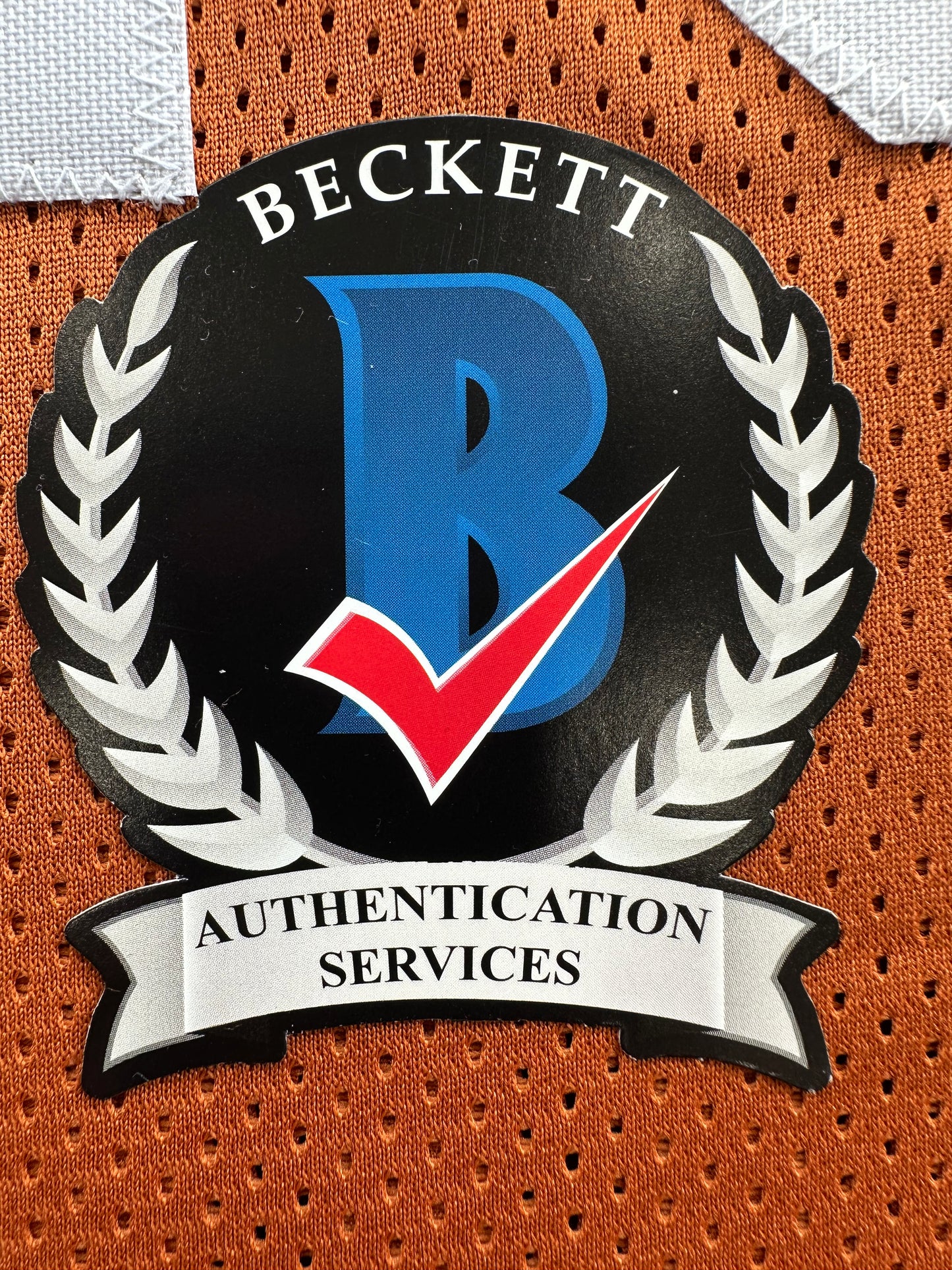 EARL CAMPBELL SIGNED ORANGE FOOTBALL JERSEY Texas Longhorns 2XL BAS COA