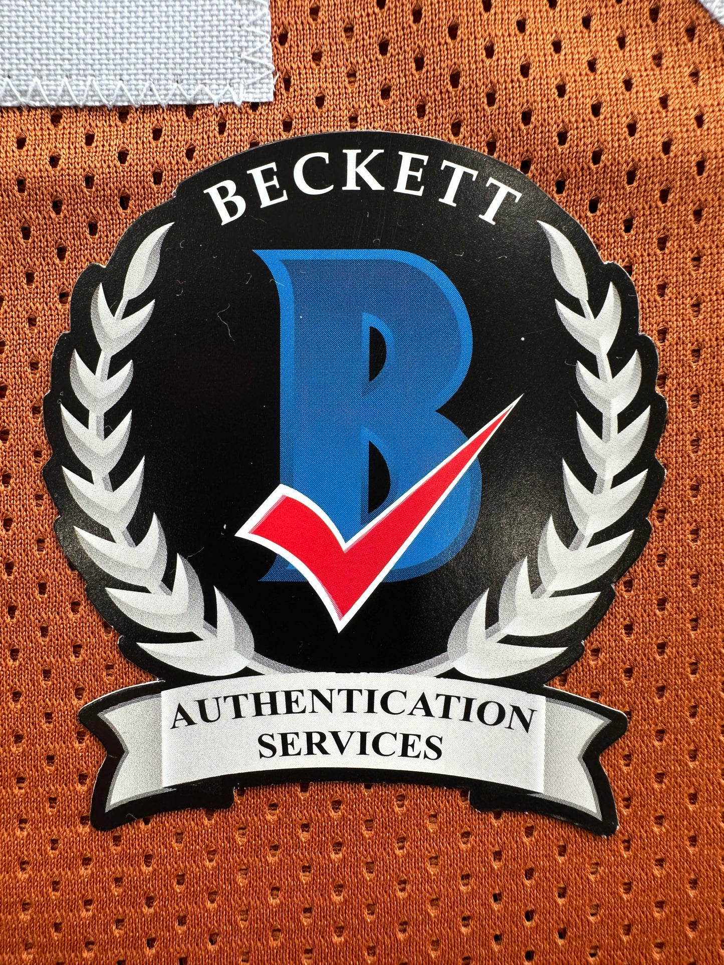 EARL CAMPBELL SIGNED ORANGE FOOTBALL JERSEY Texas Longhorns 2XL BAS COA