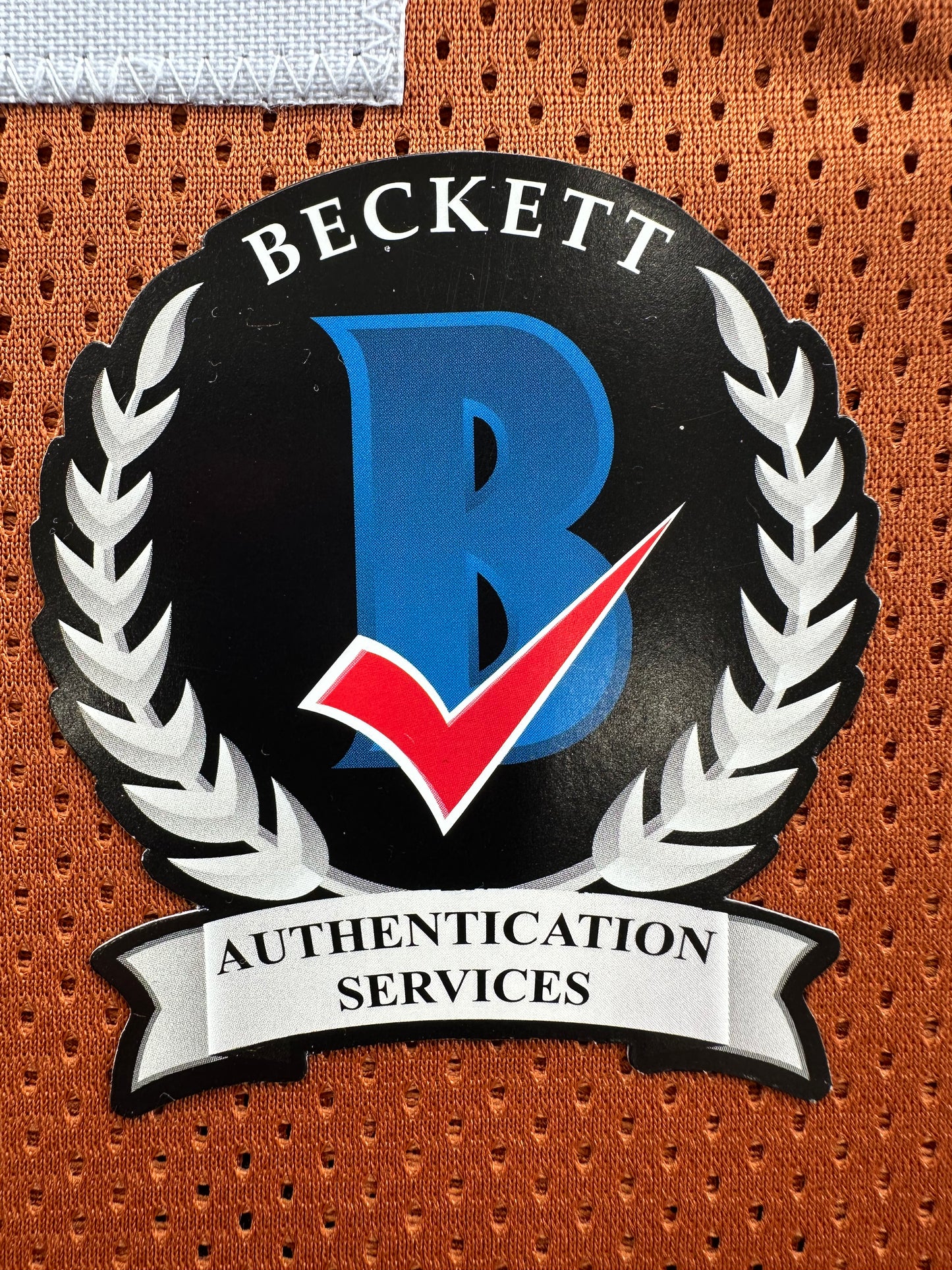 EARL CAMPBELL SIGNED ORANGE FOOTBALL JERSEY Texas Longhorns 3XL BAS COA