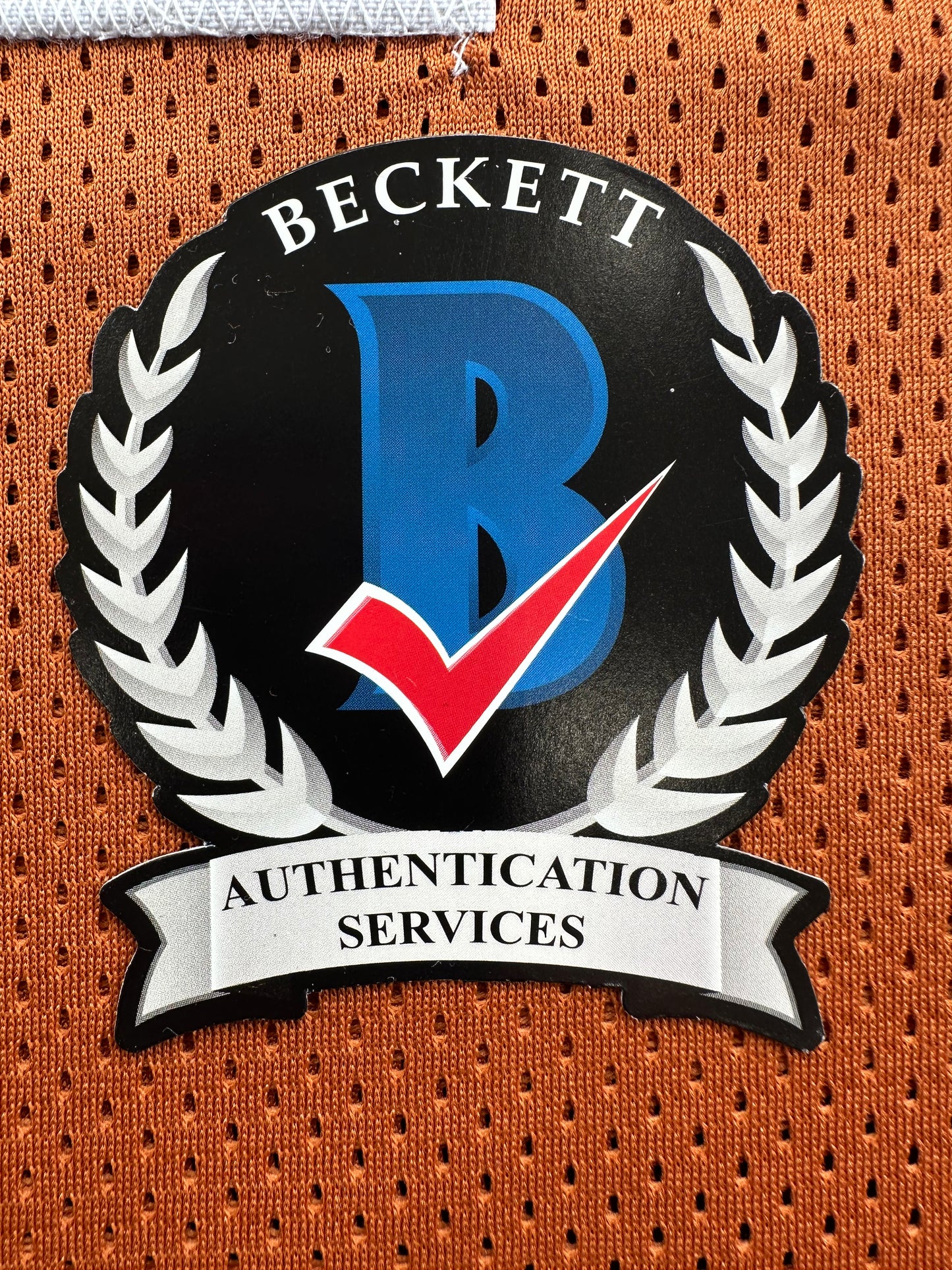 EARL CAMPBELL SIGNED ORANGE FOOTBALL JERSEY Texas Longhorns 3XL BAS COA