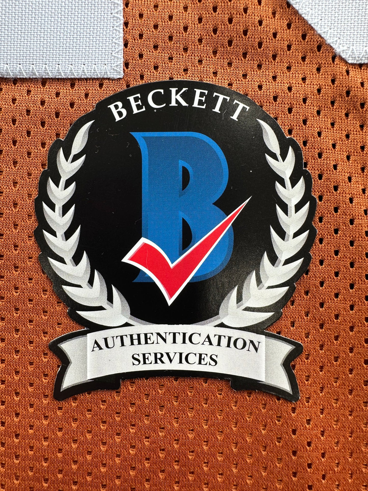 EARL CAMPBELL SIGNED ORANGE FOOTBALL JERSEY Texas Longhorns 3XL BAS COA