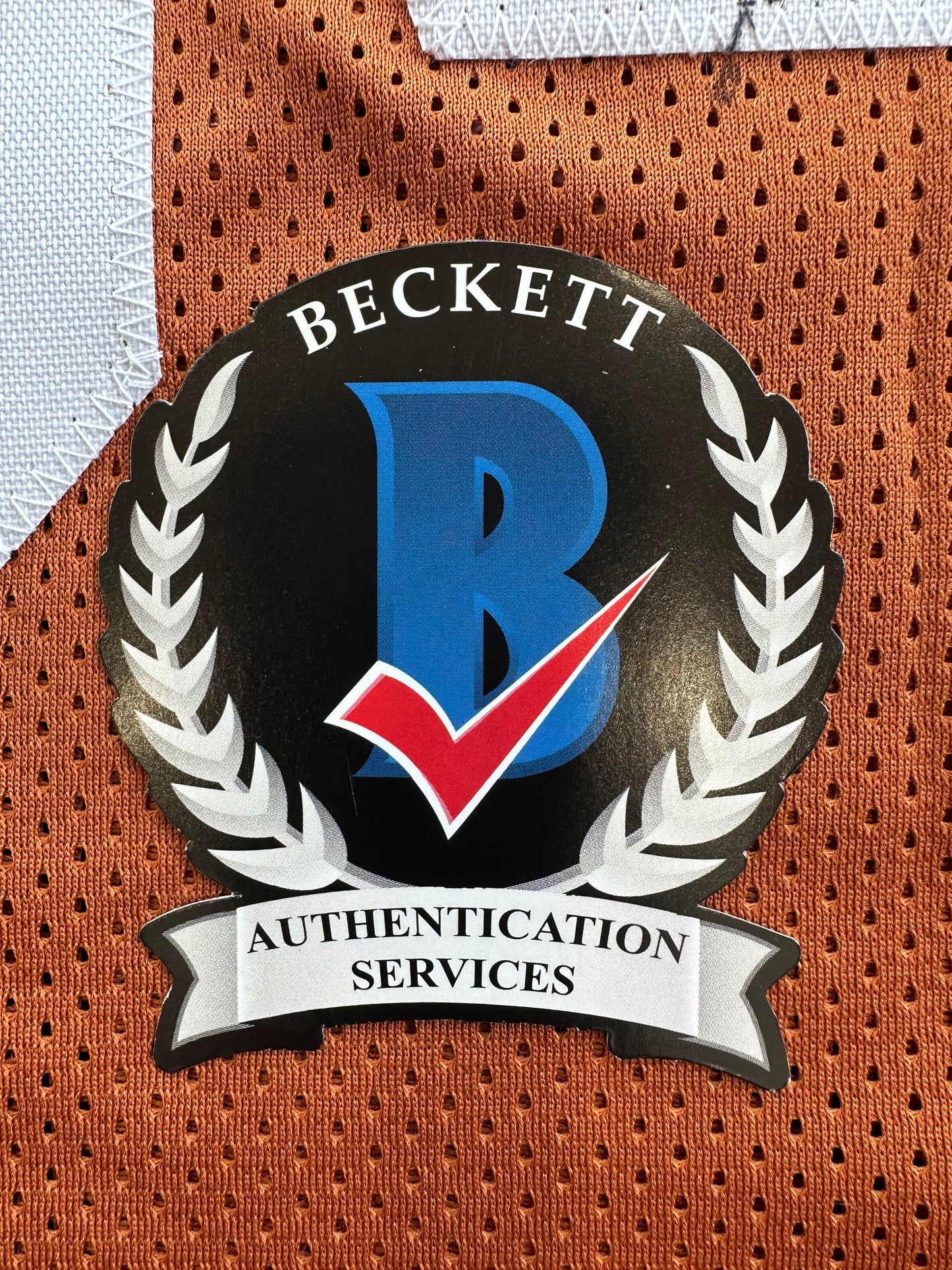 EARL CAMPBELL RICKY WILLIAMS SIGNED ORANGE HEISMAN JERSEY Texas Longhorns BAS