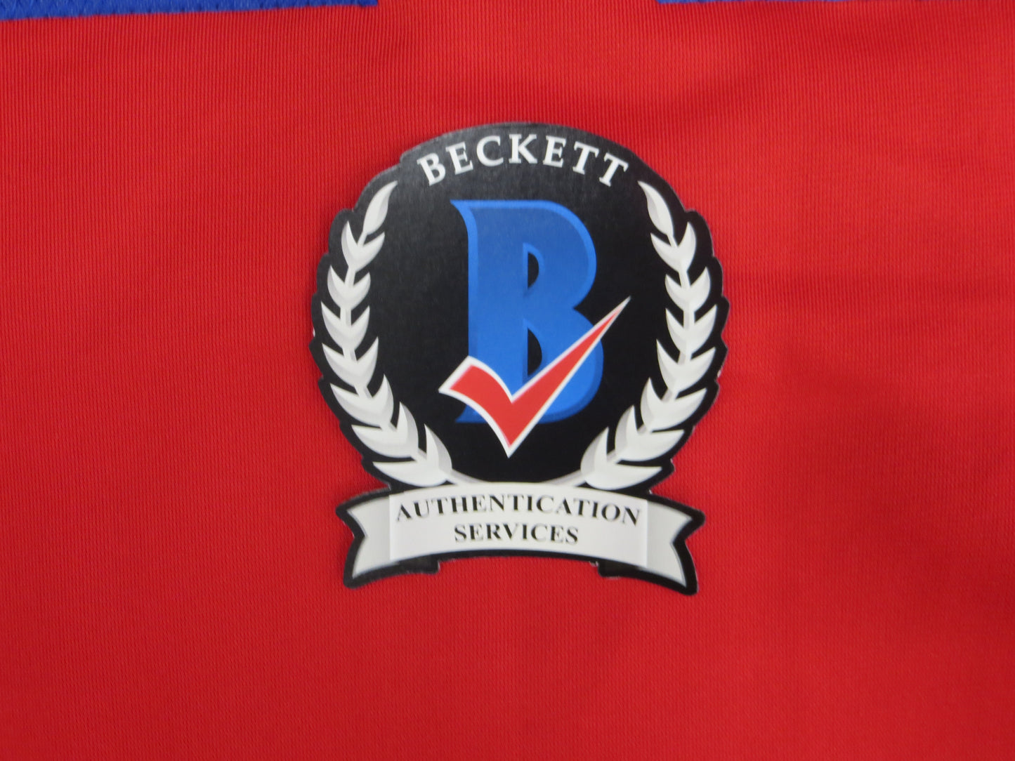 MICHAEL YOUNG TEXAS RANGERS SIGNED RED JERSEY size L BAS COA