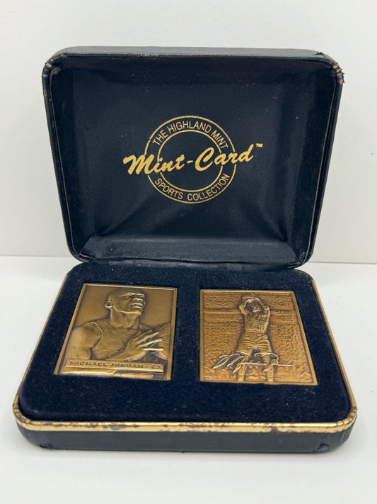 1996 Upper Deck Highland Mint Michael Jordan Limited Edition Bronze Mini Mint-Card /5000